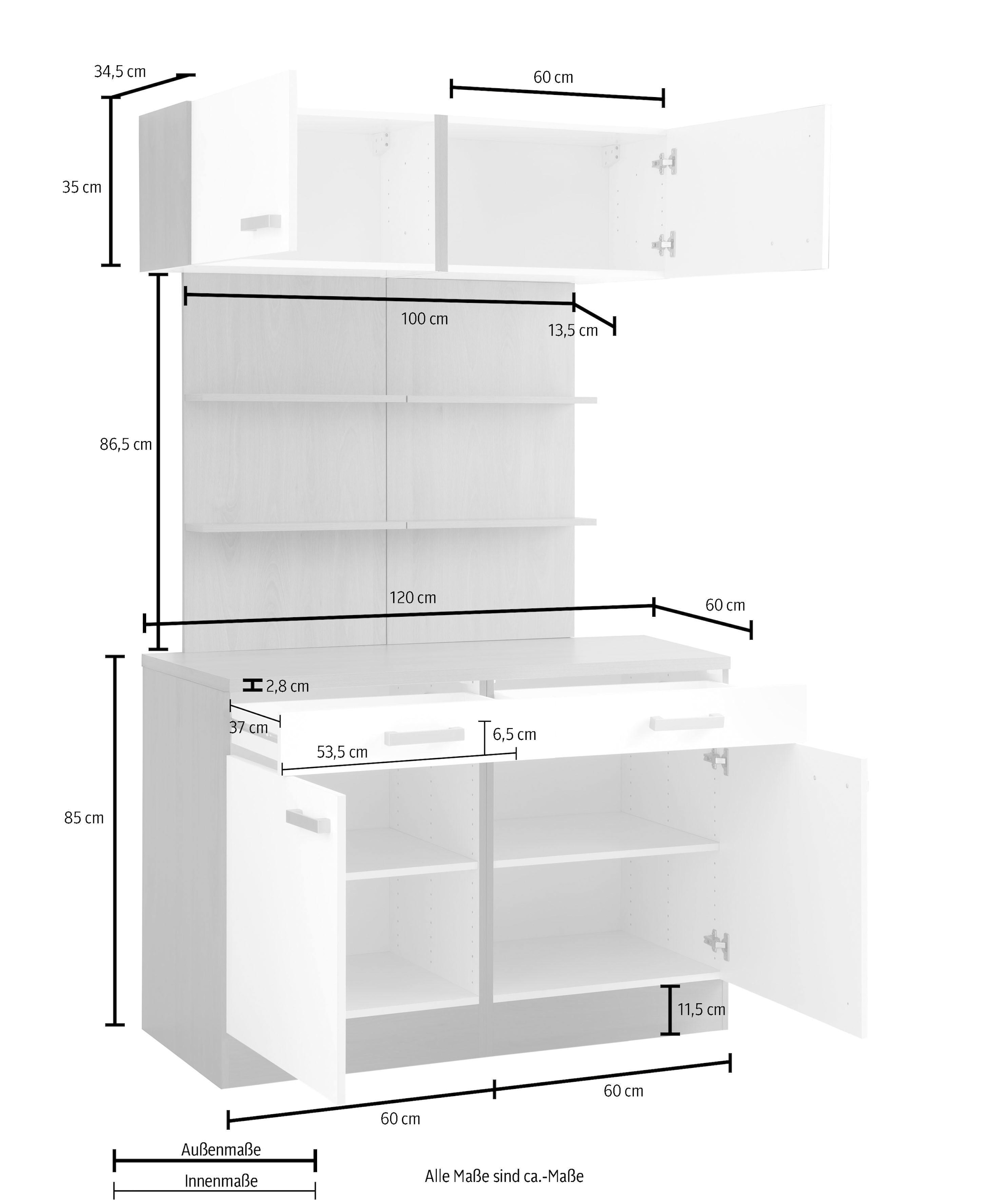 OPTIFIT Buffet »Odense«, 120 cm breit, für viel Stauraum kaufen | BAUR | Buffetschränke