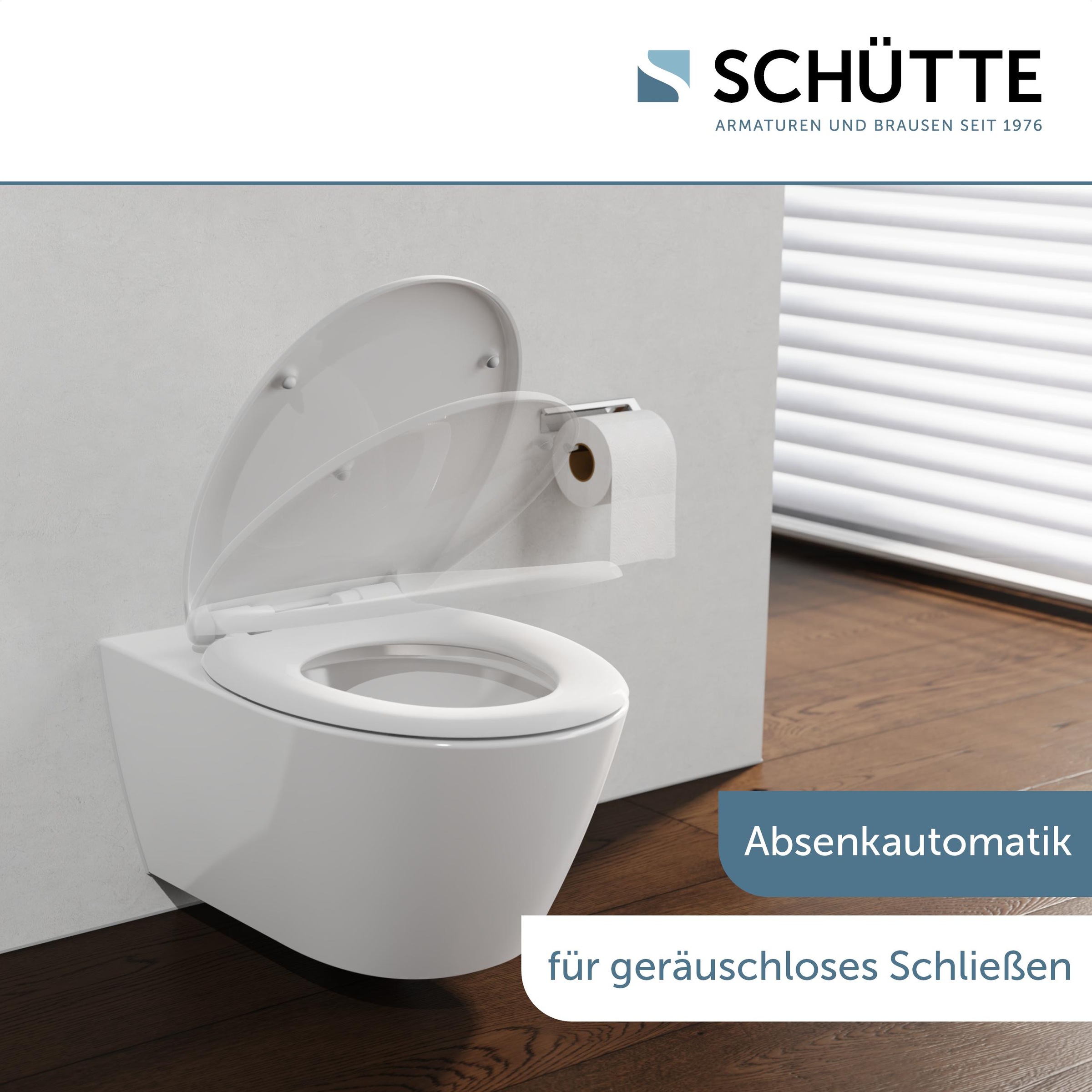 Schütte WC-Sitz "WHITE" Duroplast, mit Absenkautomatik und Schnellverschluss