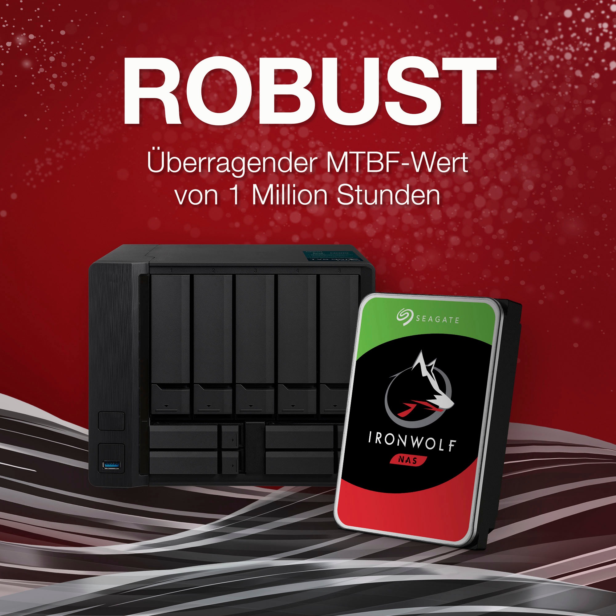 Seagate HDD-NAS-Festplatte »IronWolf«, 3,5 Zoll, Anschluss SATA, Bulk, inkl. 3 Jahre Rescue Data Recovery Services