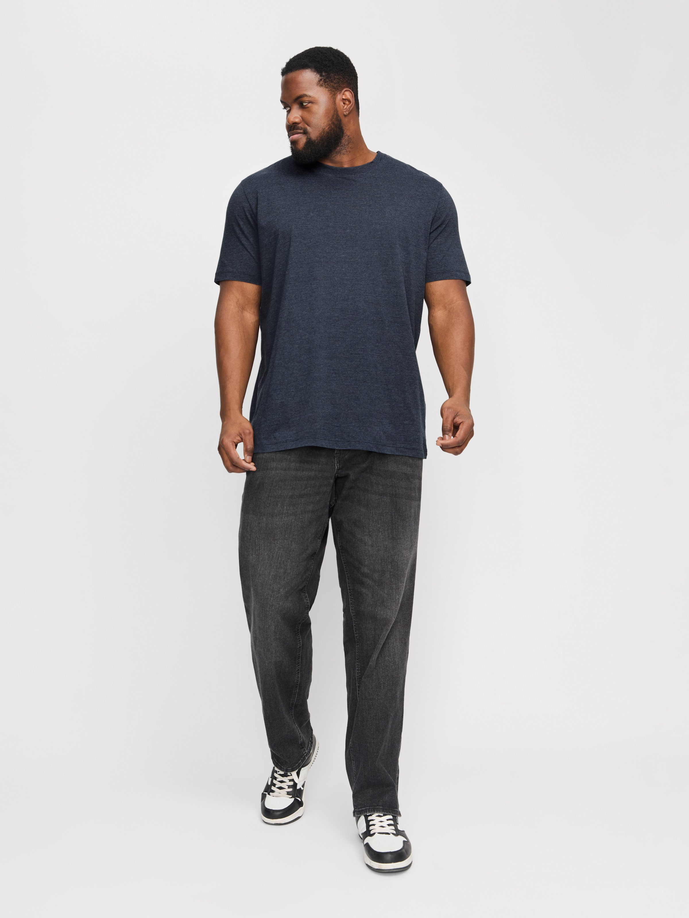 Jack & Jones PlusSize Rundhalsshirt »JJEORGANIC MEL TEE SS O-NECK NOOS PLS«