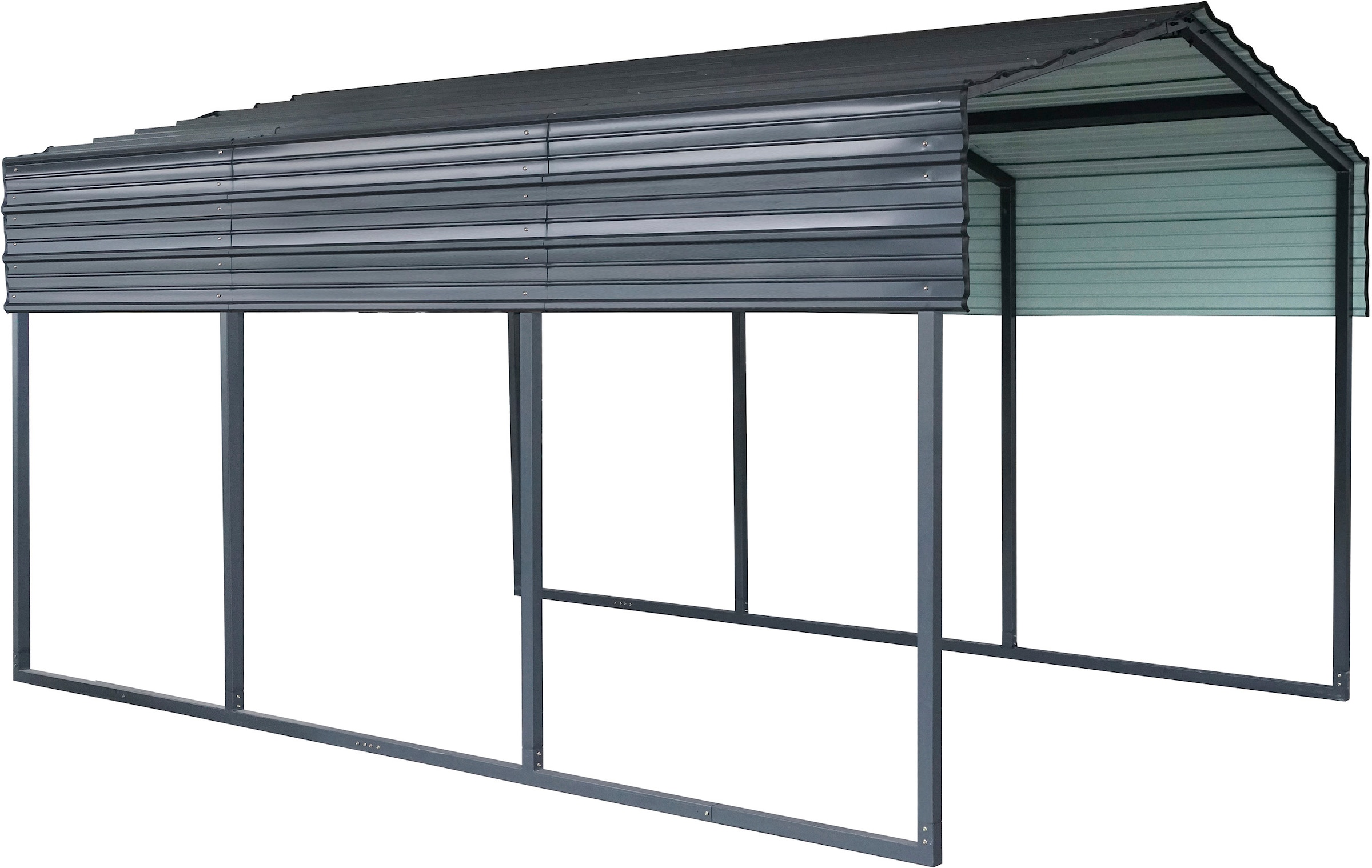 WESTMANN Einzelcarport »Kopenhagen S Grau« Stahl Grau wetterfeste Konstruktion durch pulverbeschichtete Oberfläche