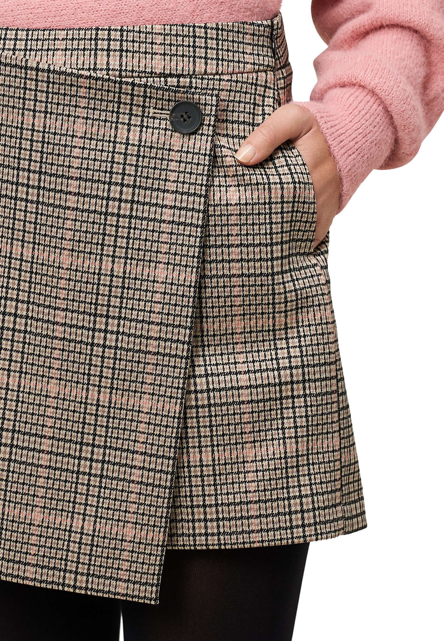 Zero Minirock »Damen mit Wickeloptik«