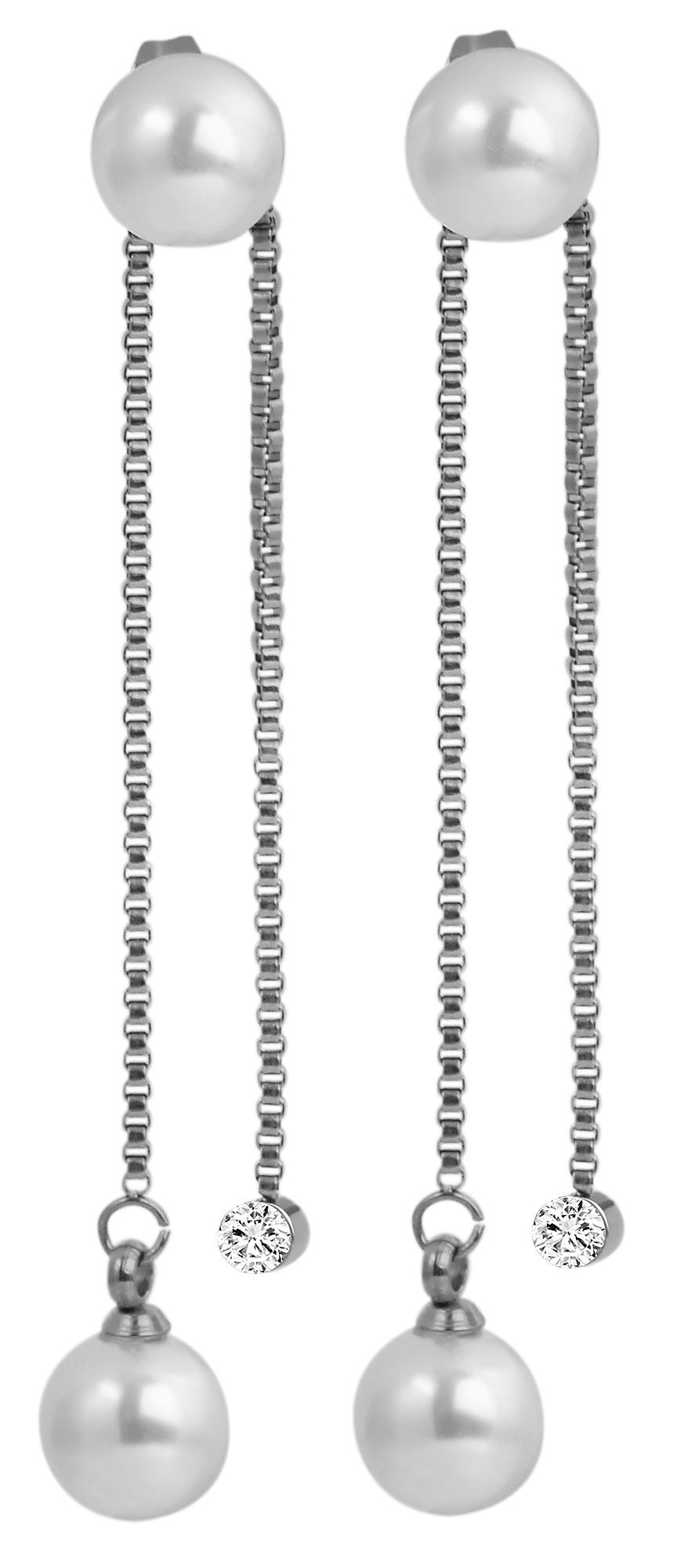 Adelia´s Paar Ohrhänger "Damen Ohrringe – Ohrstecker aus Edelstahl mit Perl günstig online kaufen
