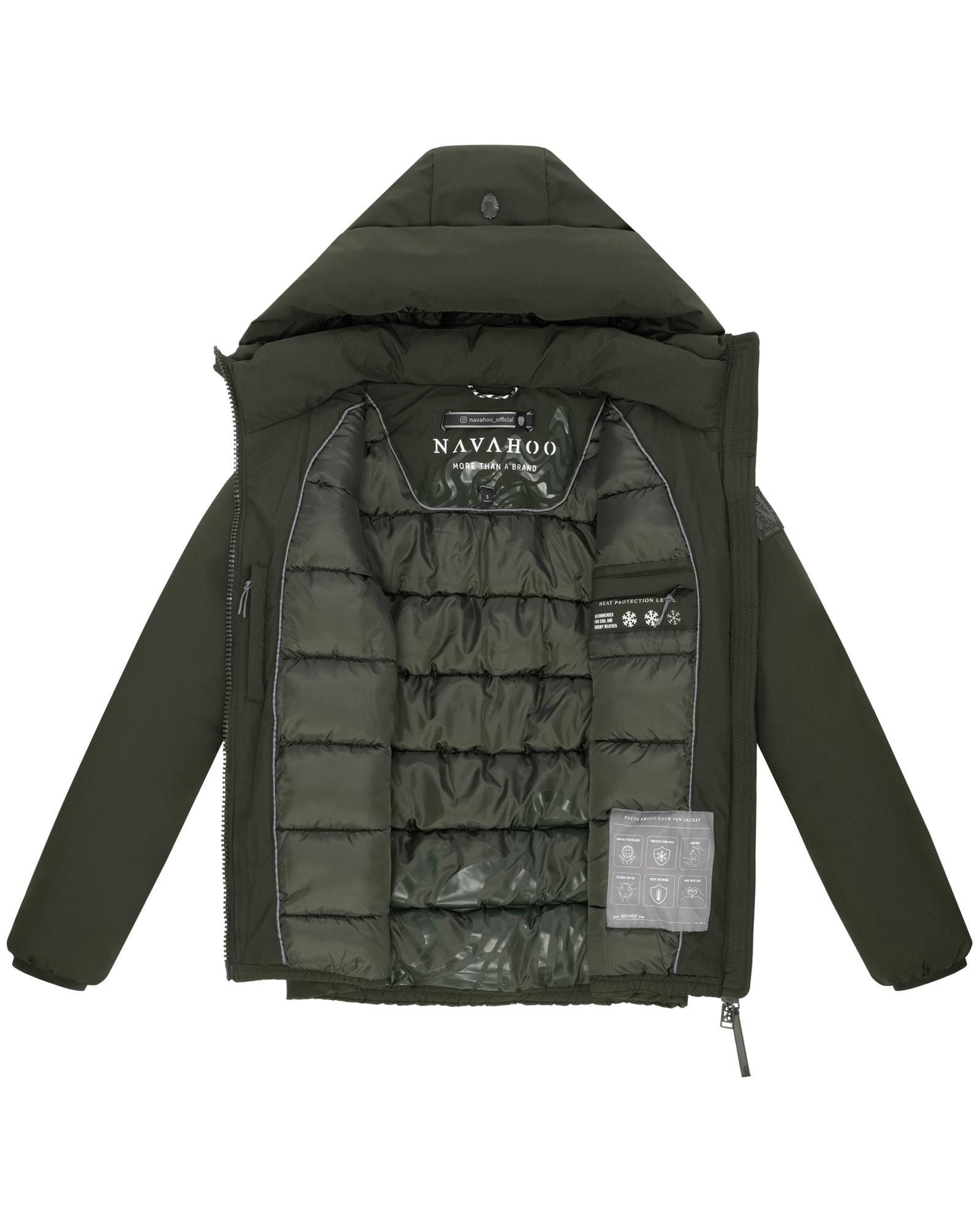 Navahoo Winterjacke »Blütenlicht 14«, mit Kapuze, Warme Damenjacke mit hohem Kragen