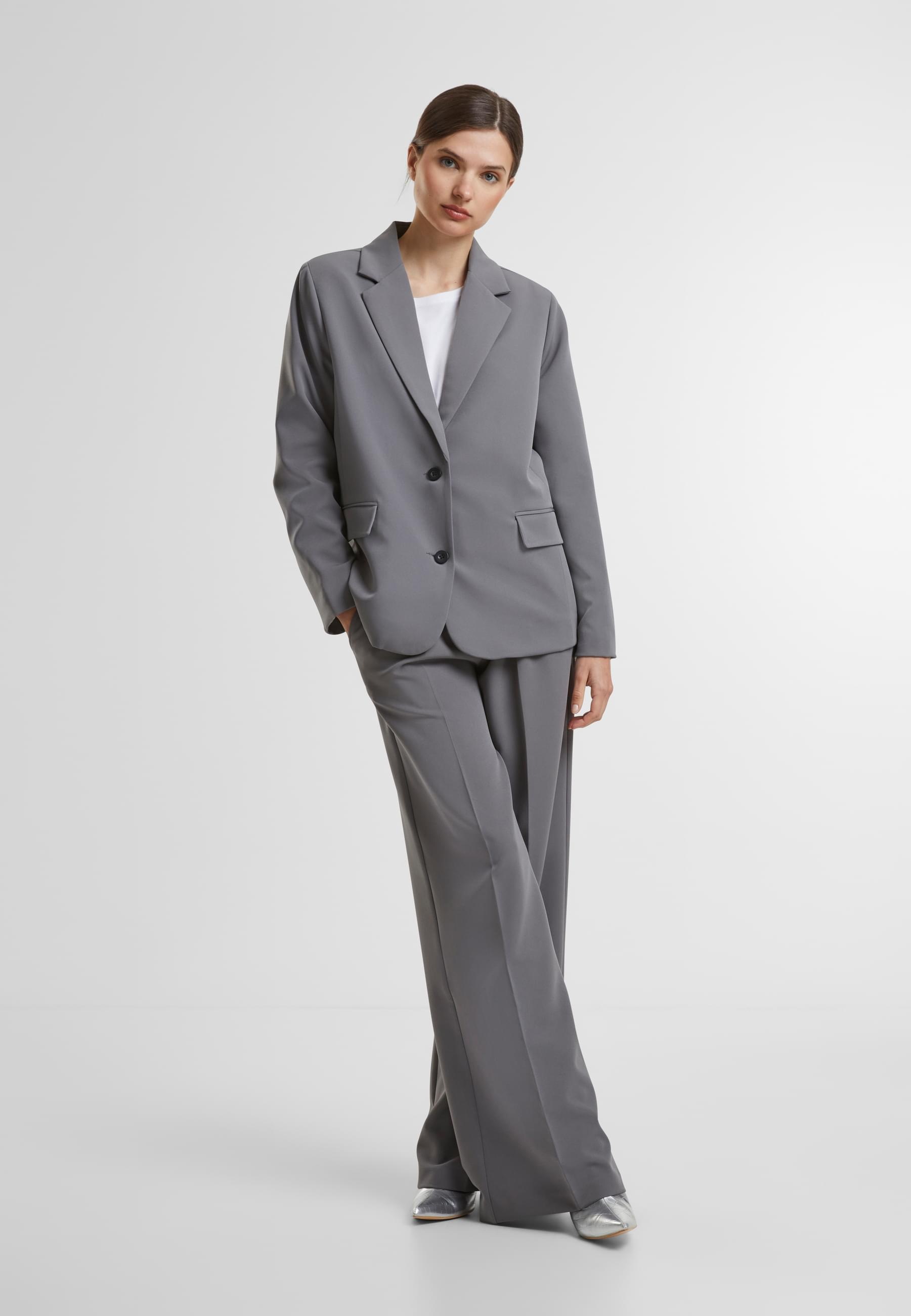 URBAN CLASSICS Stoffhose »Urban Classics Ladies Wide Leg Trousers«, (1 tlg.)