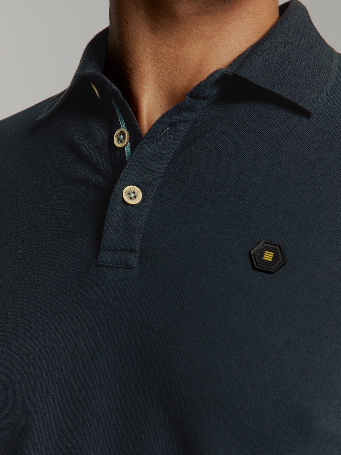 NO EXCESS Poloshirt »No Excess Poloshirt Polo Pique Garment Dyed«