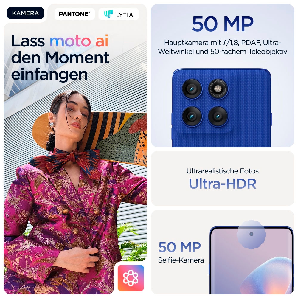 Motorola Smartphone »Edge 60 Pro 512GB«, Dazzling Blue