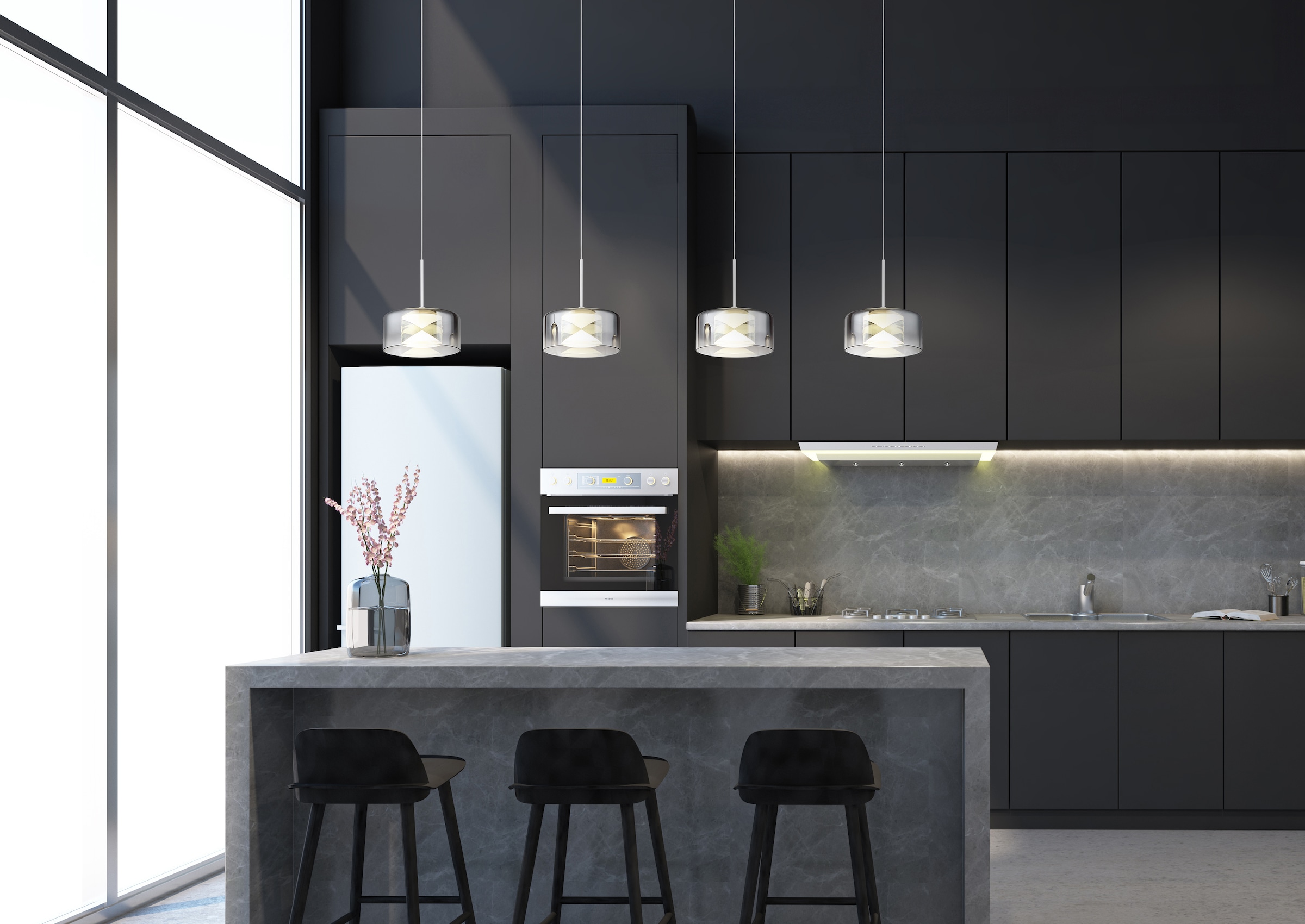 GLOBO LIGHTING Hängeleuchte »BELINDA« LED-Modul 1 Stk. Warmweiß Hängeleuchte Weiß, Rauchglas, E27, höhenkürzbar