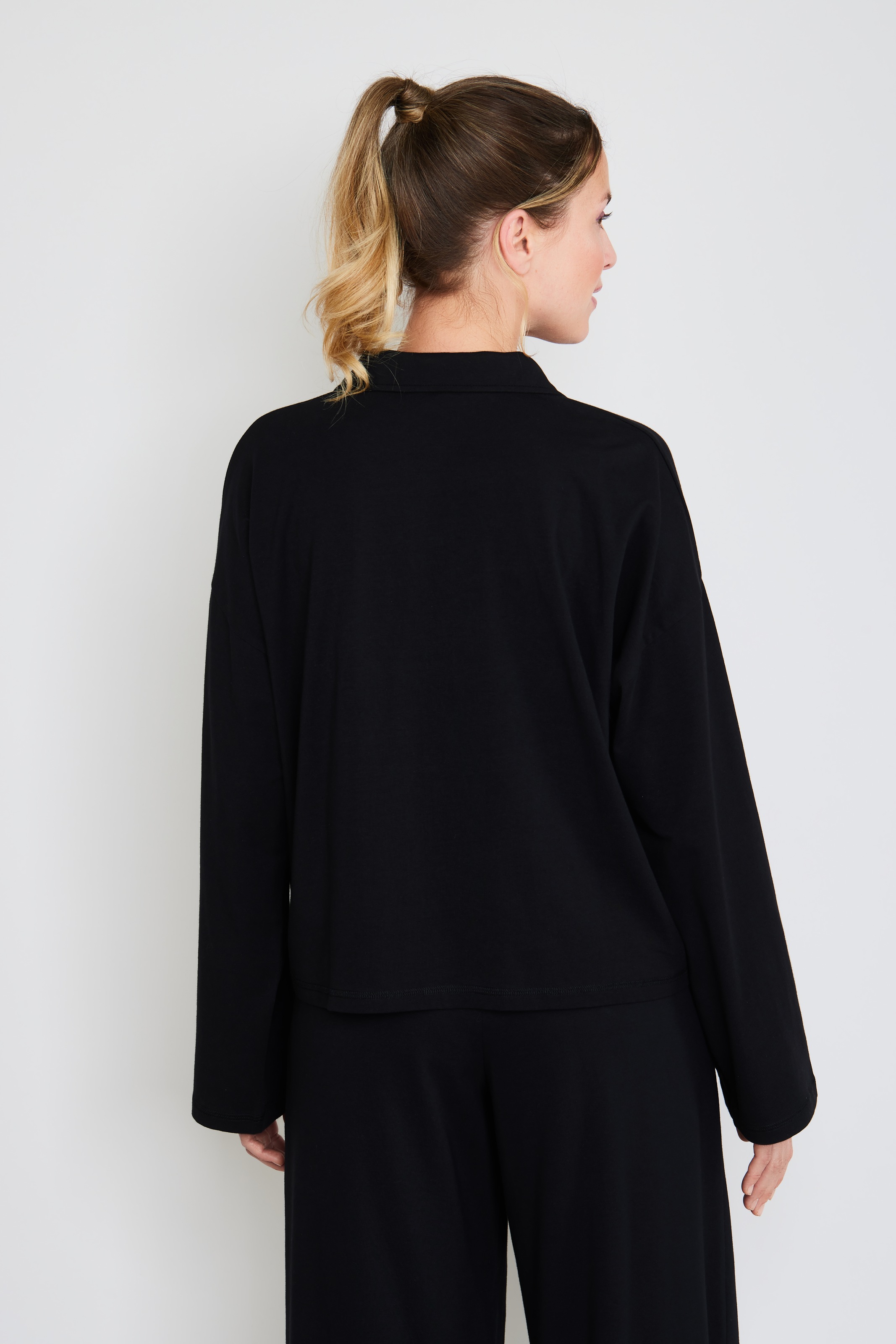 Thumbnail - JOOP Jeans Pyjamaoberteil "After Dark (JOOP Jeans)" Knopfleiste, Langarm, Logo-Print, Regular Fit