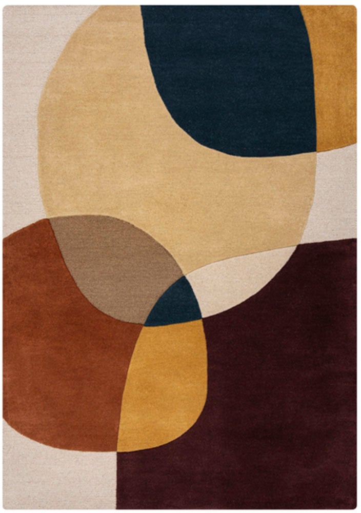 FLAIR RUGS Wollteppich "Glow, gemustert & modern" rechteckig 8 mm Höhe fußbodenheizungsgeeignet, mit Hoch-Tief-Effekt