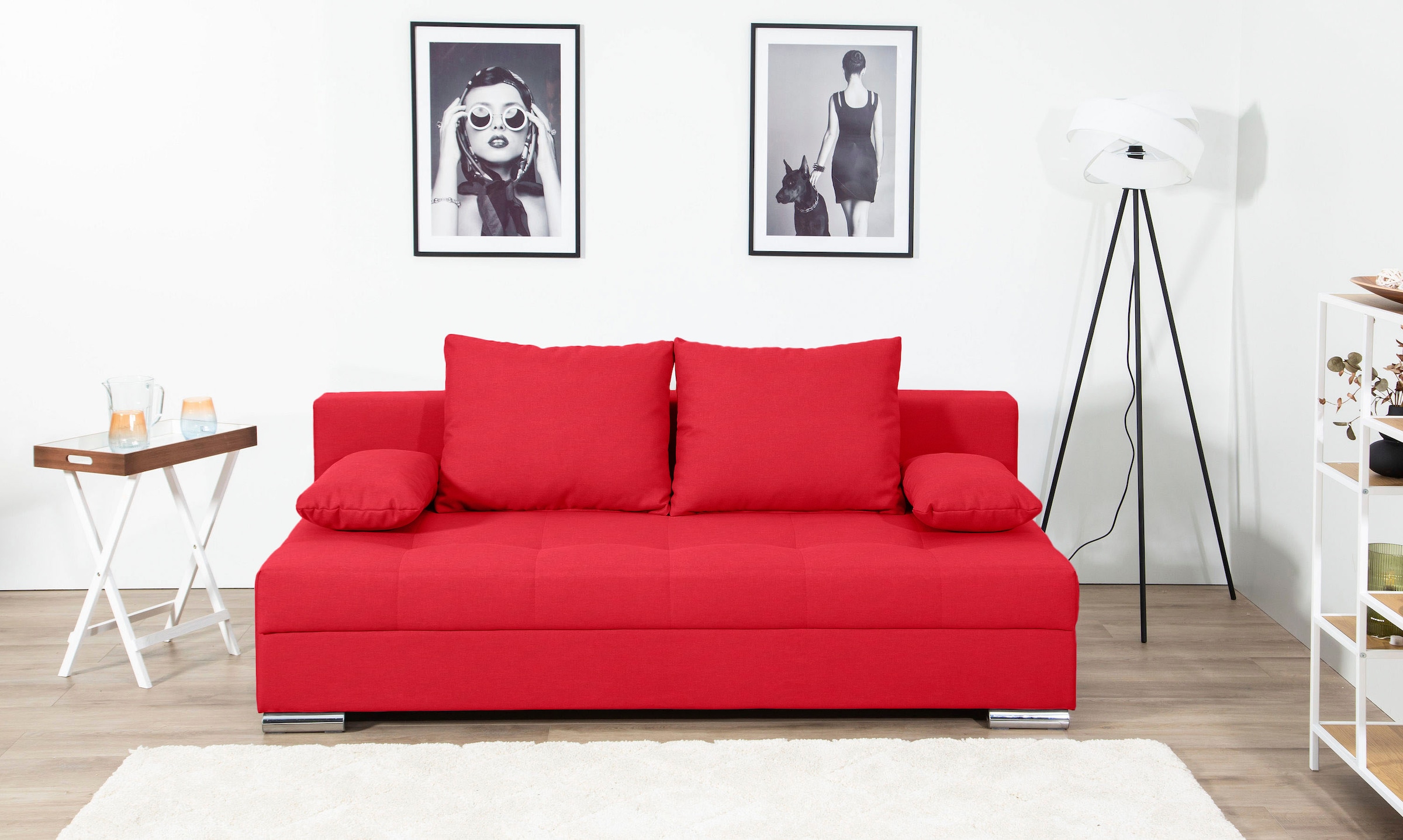 COLLECTION AB Schlafsofa "Tania, B: 194 cm, Liegefl. 140x194 cm, Federkern" Schlafcouch mit Gästebett inklusive Rückenkissen