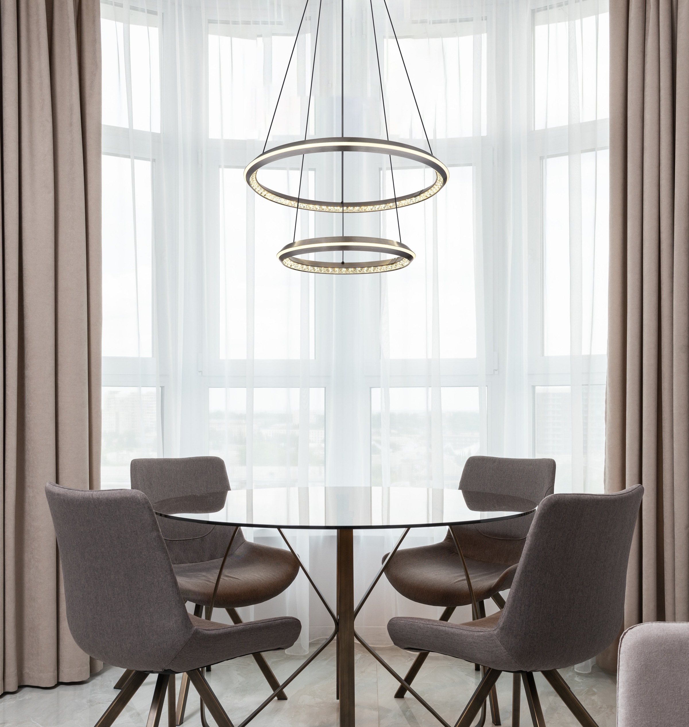 GLOBO LIGHTING Hängeleuchte »ALAINA« LED-Modul 1 Stk. warmweiß - kaltweiß Hängelampe Esszimmer-Leuchte Esstischleuchte Wohnzimmer