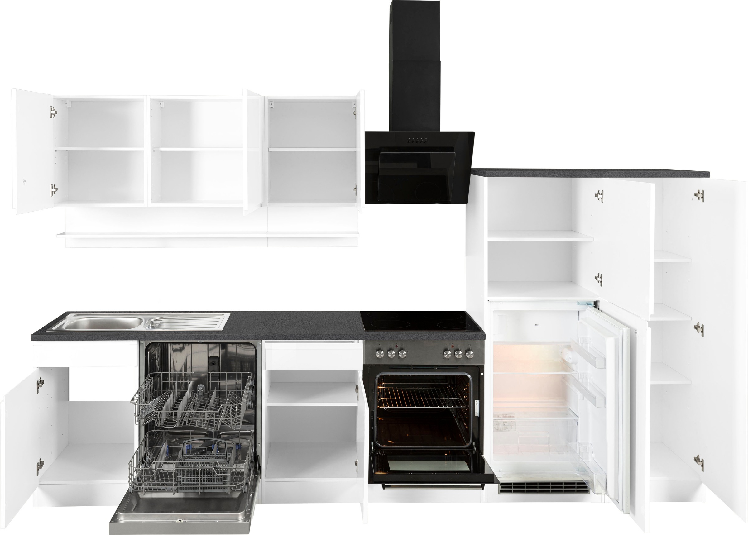HELD MÖBEL Küche »Virginia«, Breite 330 cm, wahlweise mit E-Geräten | BAUR | Backofenumbauschränke