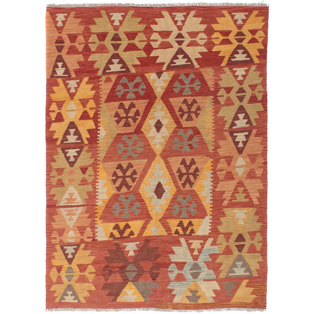 morgenland Wollteppich »Kelim - Oriental - 200 x 145 cm - rost«, rechteckig