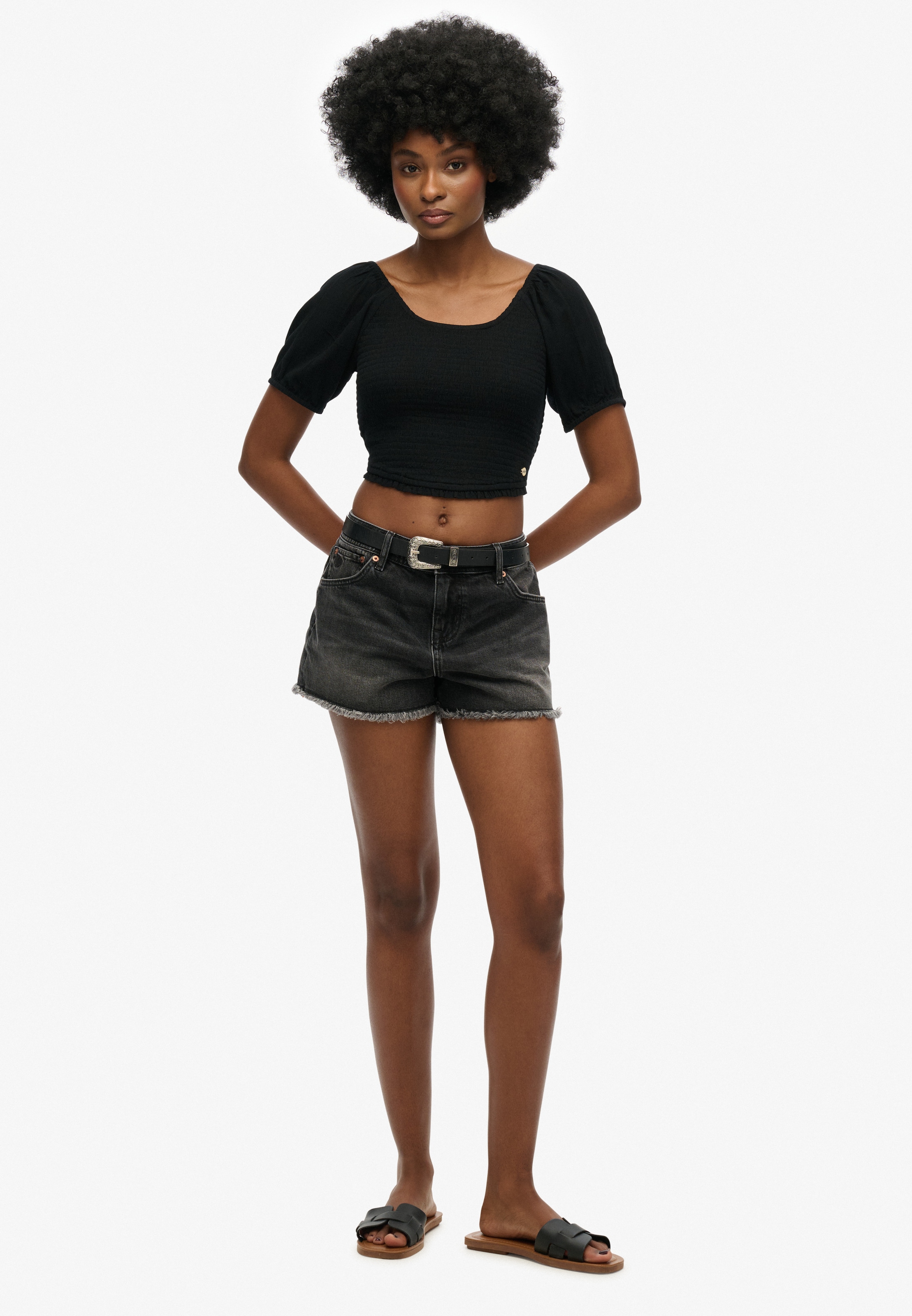 Superdry Jeanshotpants »MID RISE DENIM HOT SHORT«
