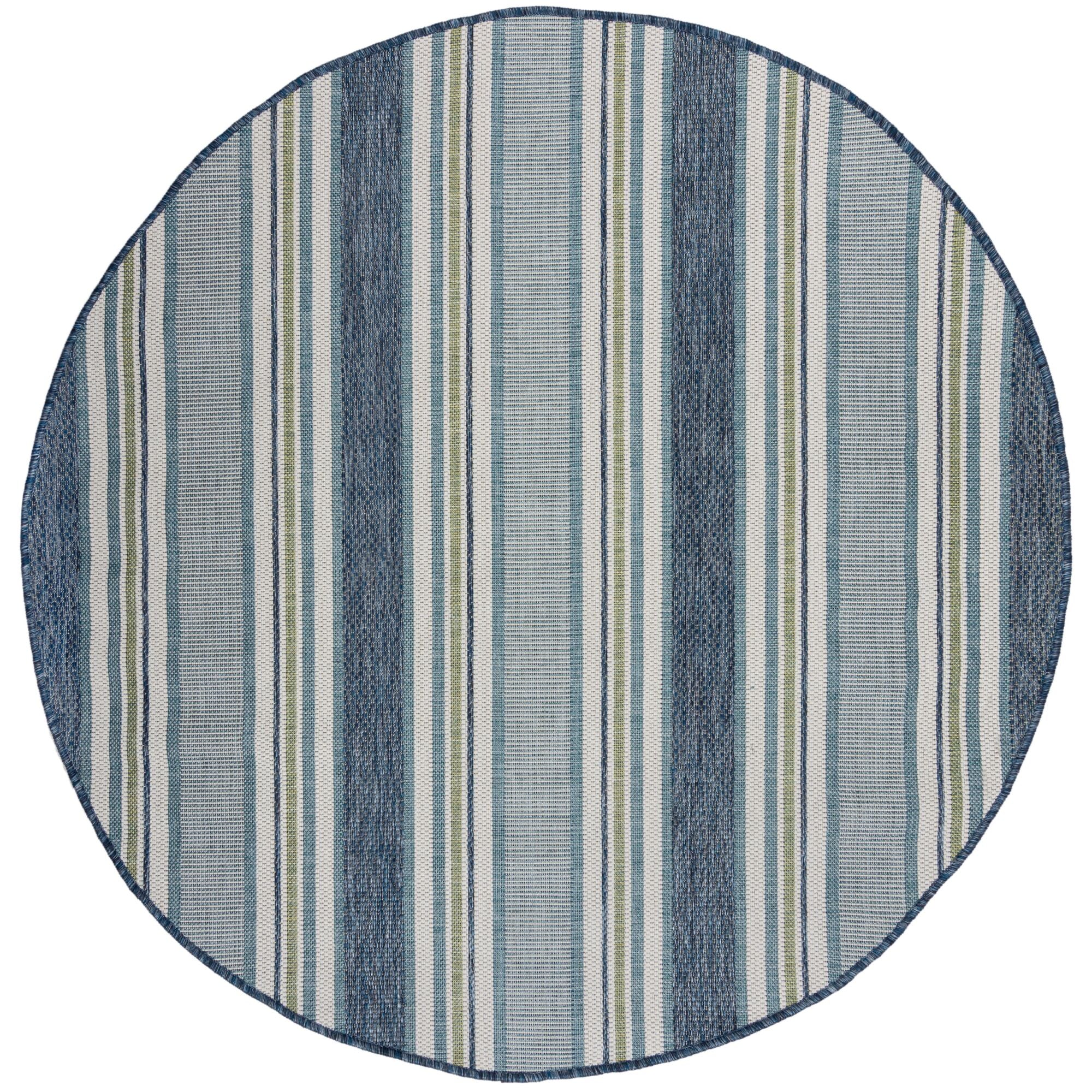 FLAIR RUGS Teppich »Roma Stripe«, rund, 4 mm Höhe, Roma Stripe Indoor Outdoor-Teppichläufer