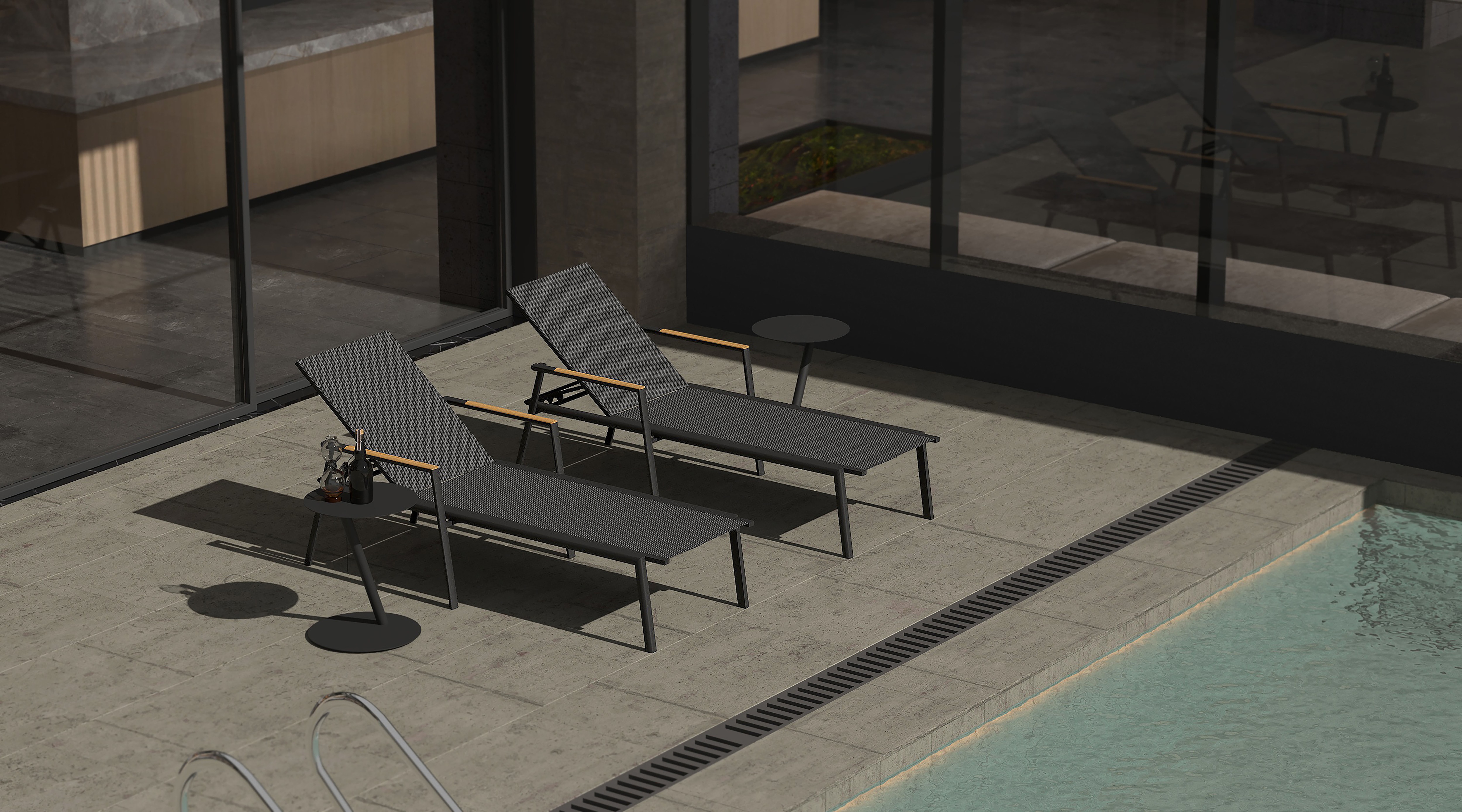 Thumbnail - Best Gartenliege "Paros", (Packung), moderne und luxe Sonnenliege