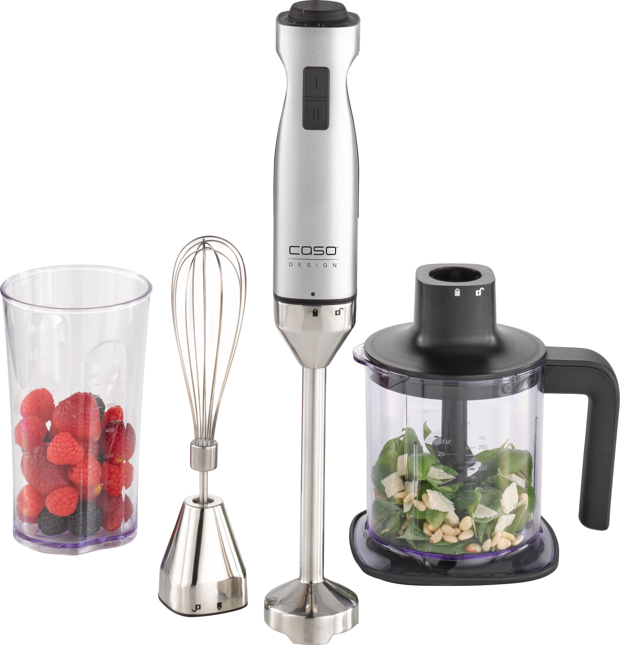 CASO Handmixer "3603 HB 1000", B:14,5cm H:38cm T:19cm, silber, Mixer