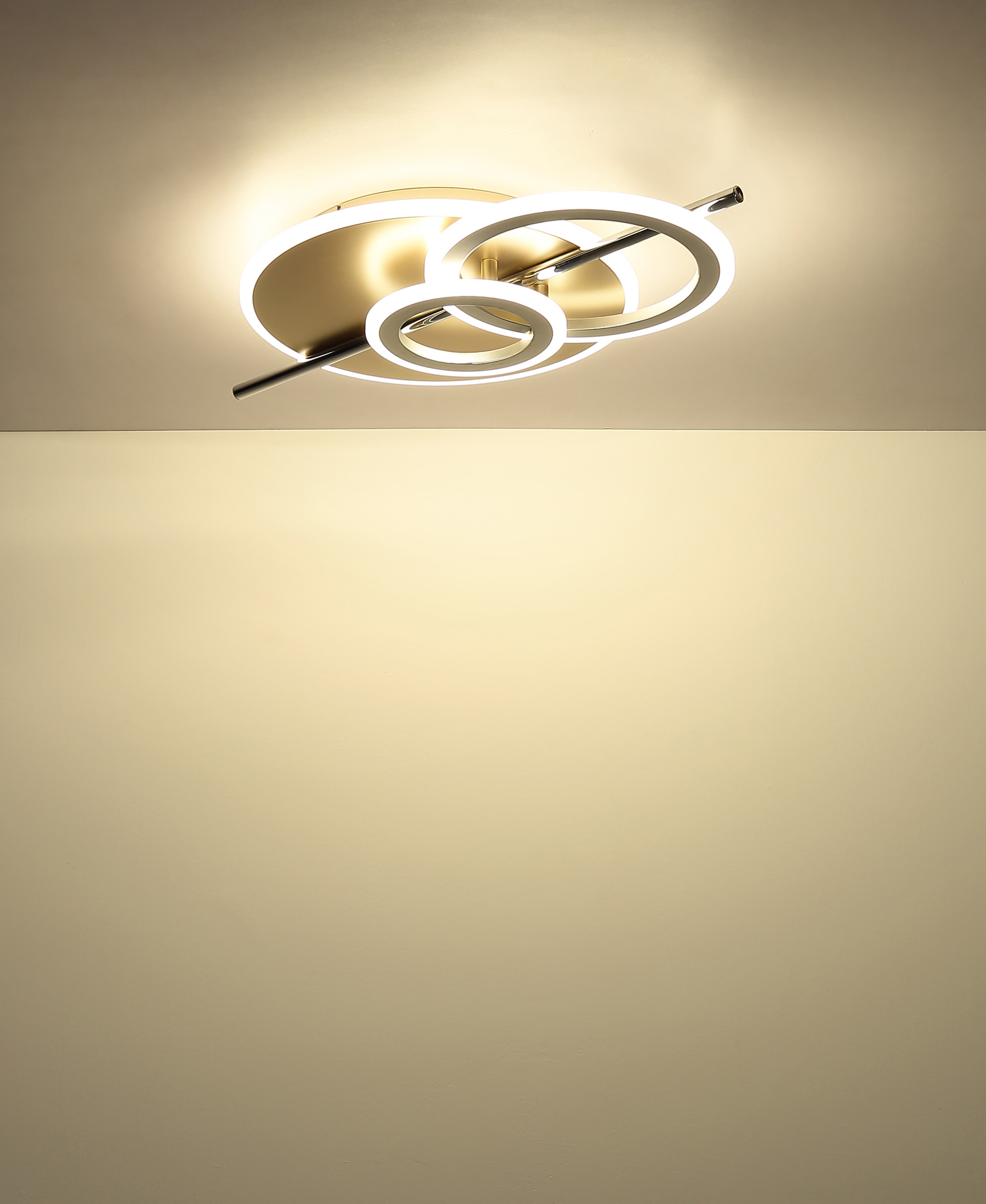 GLOBO LIGHTING Deckenleuchte »NORRIS« LED-Modul 1 Stk. Warmweiß Deckenlampe Wohnzimmer-Leuchte Schlafzimmer-Leuchte Flur Küche