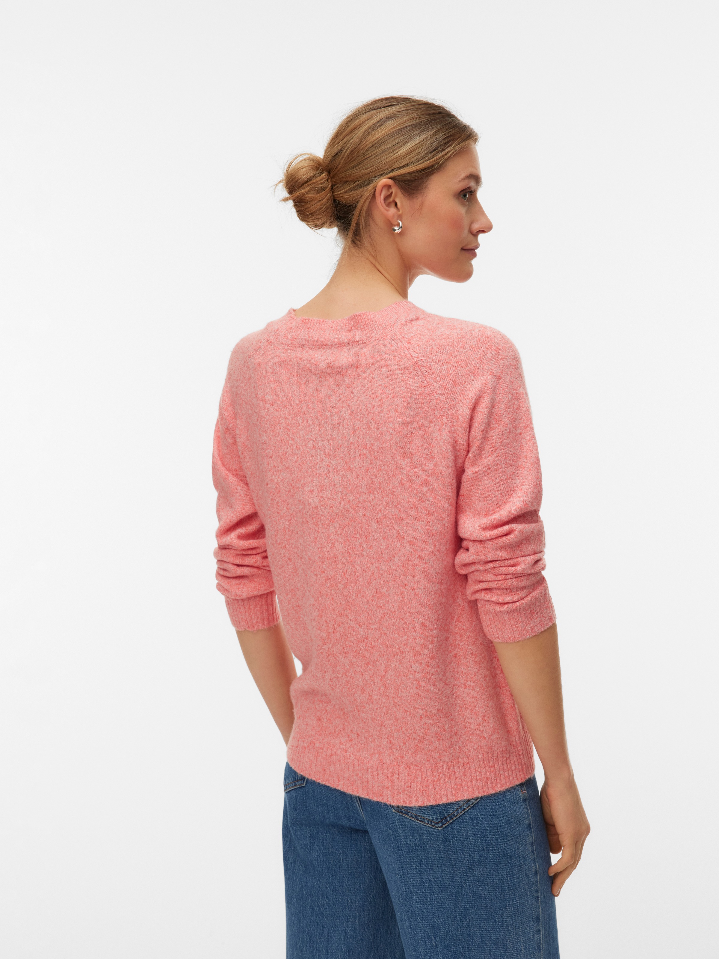 Vero Moda Rundhalspullover "VMDOFFY LS O-NECK BLOUSE GA NOOS" Materialmix, günstig online kaufen
