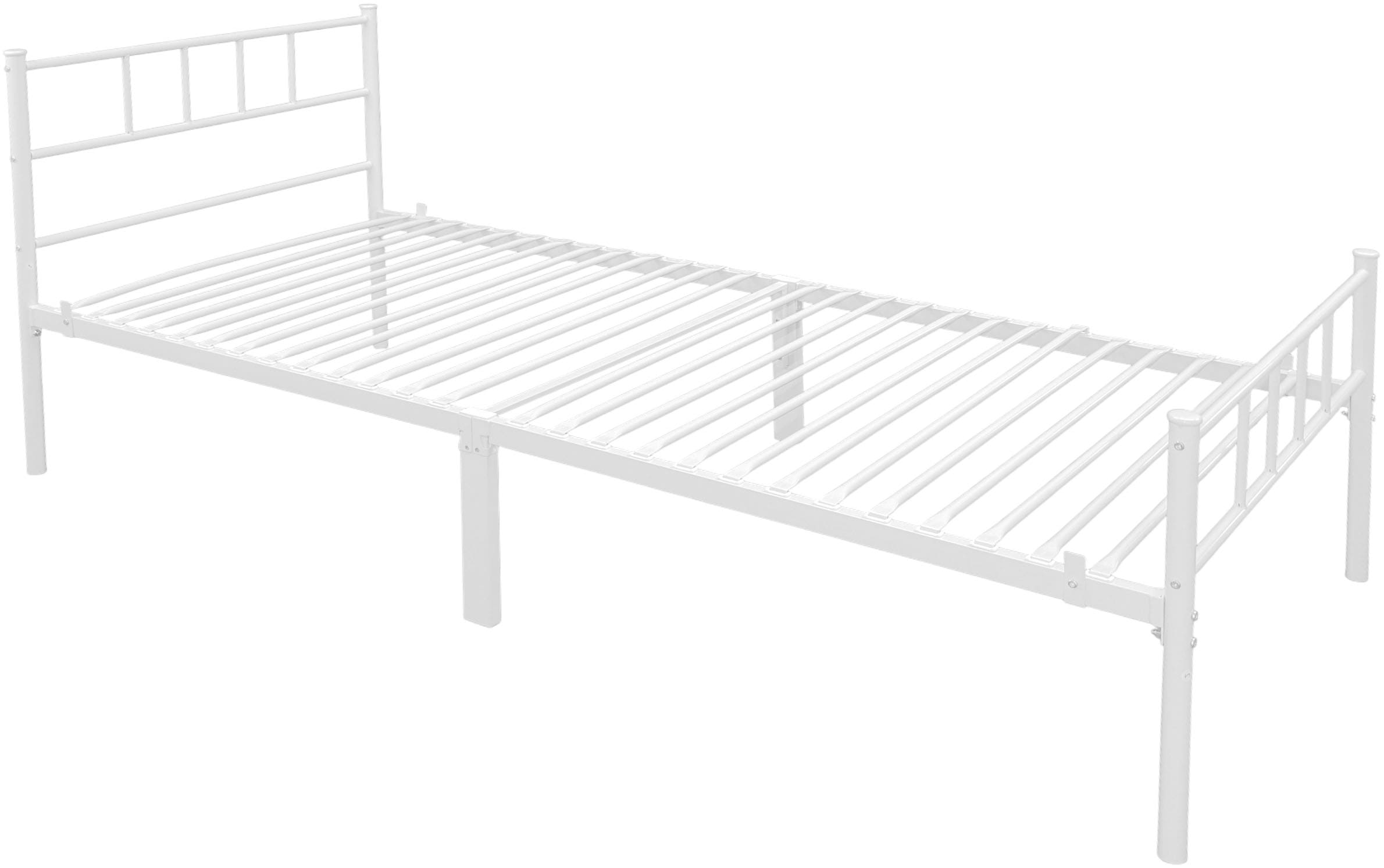 OTTO home Metallbett »Amrum Bett Bettgestell Bettrahmen Einzelbett Doppelbett Stahlbett« 2m Länge und in 4 Breiten wählbar - 90, 140, 160, 180 cm,  Schlafzimmerbett inkl. 26 Lattenroste zum Schutz der Matratze