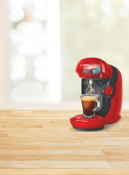 TASSIMO Kapselmaschine »Style TAS1103, über 70 Getränke, platzsparend«, geeignet für alle Tassen, Wassertank 0,7 L, rot/anthrazit