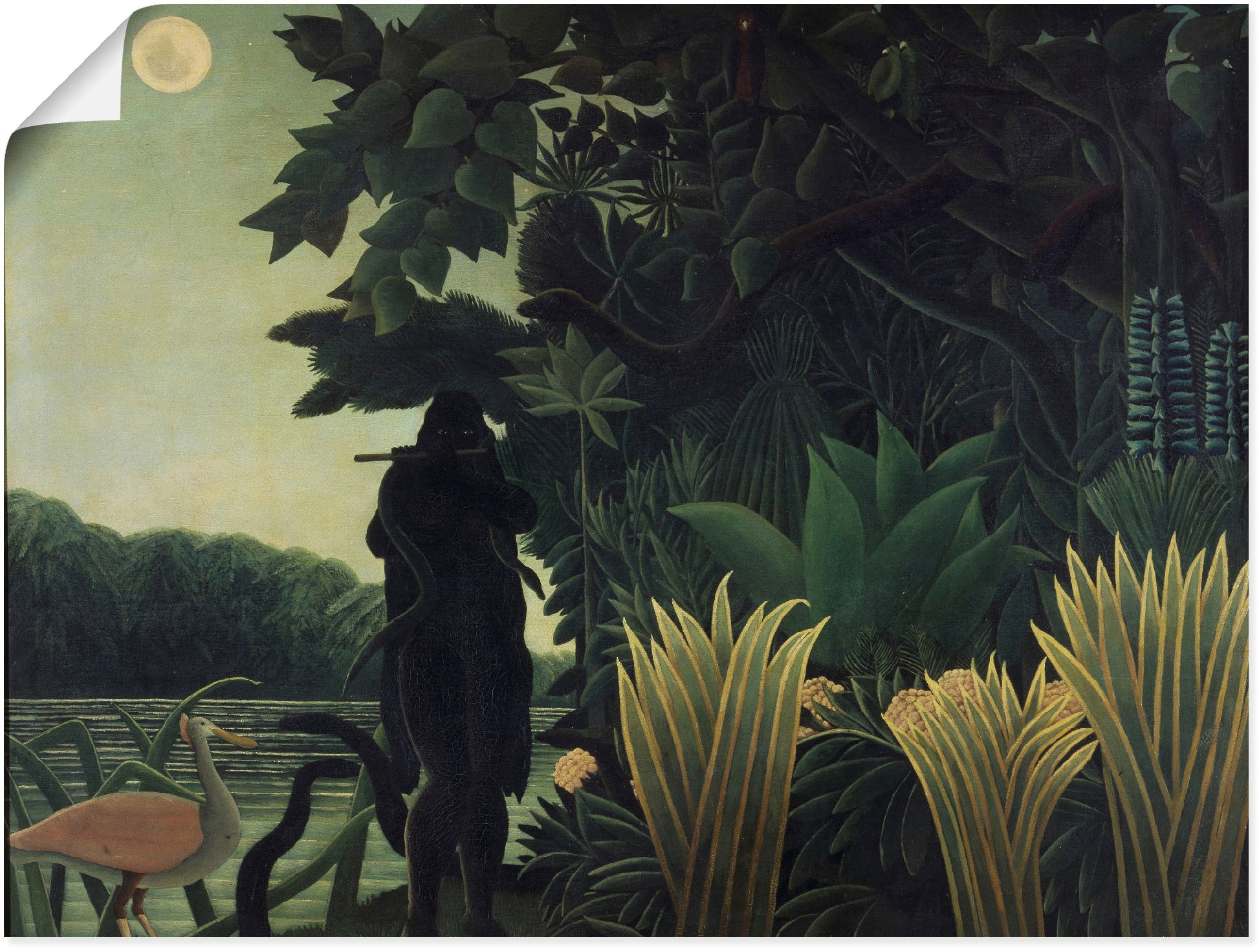 Artland Wandbild »Die Schlangenbeschwörerin. 1907«, Wald, (1 St.), als Alubild, Leinwandbild, Wandaufkleber oder Poster in versch. Größen
