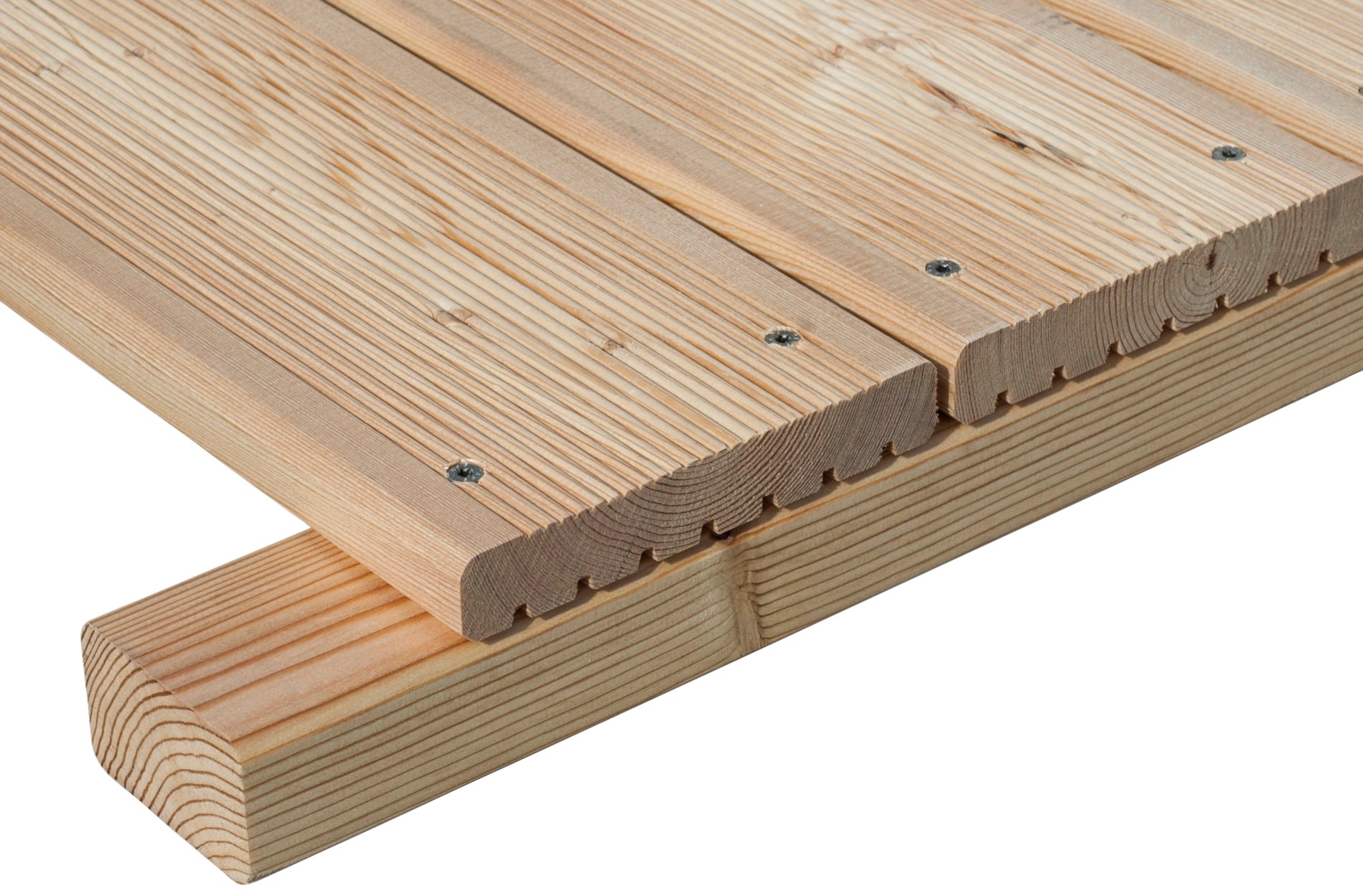 BM Massivholz Terrassendielen, mit Unterkonstruktion natur