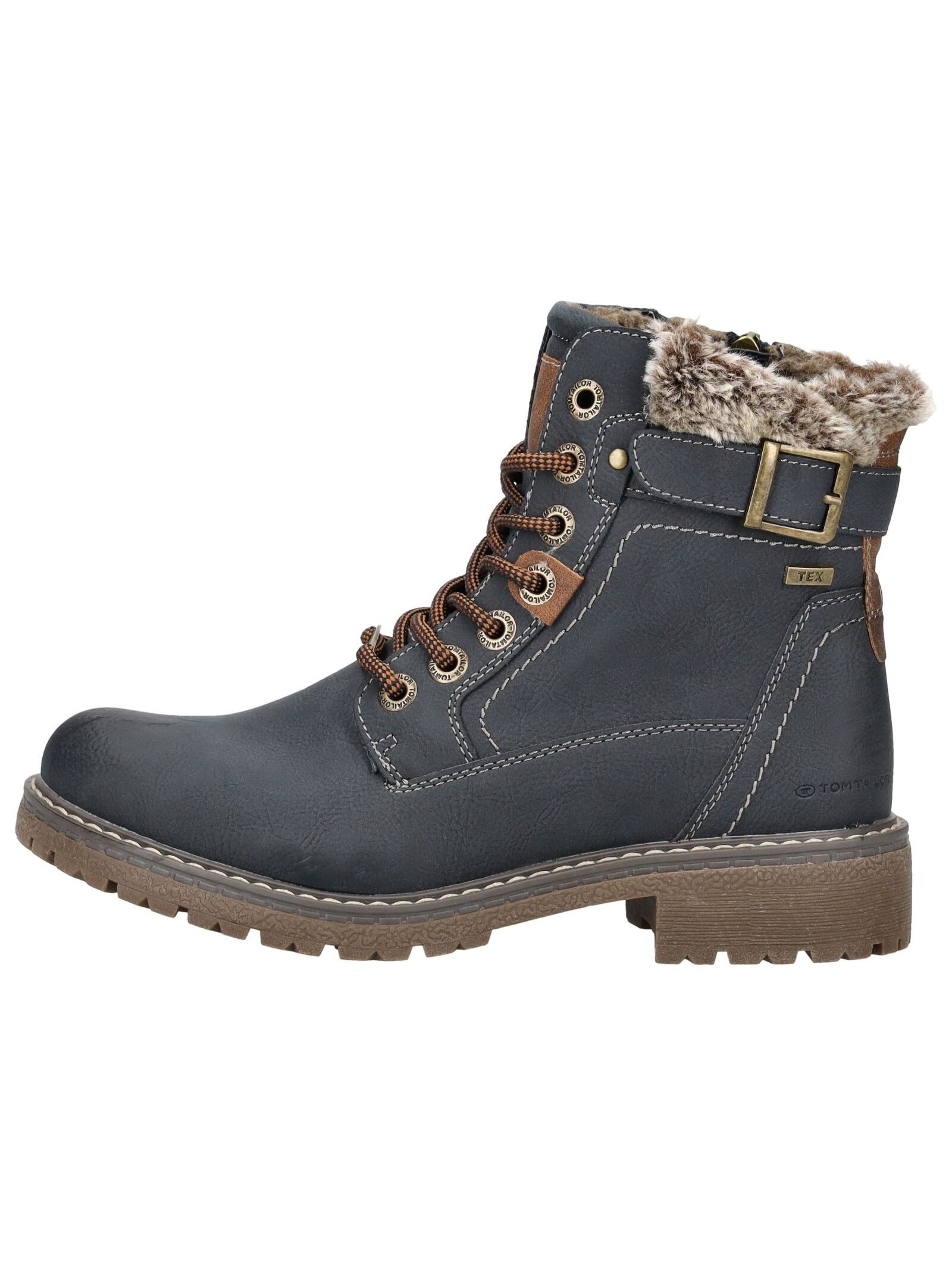 TOM TAILOR Schnürstiefelette "Tom Tailor Stiefelette Lederimitat" günstig online kaufen