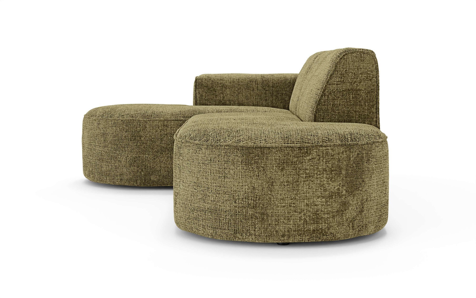 OTTO home Ecksofa »ADELLA Design-Sofa mit Recamiere rechts/links, 248/159/76 cm«, L-Form mit Wellenunterfederung, runde Form, auch in Cord