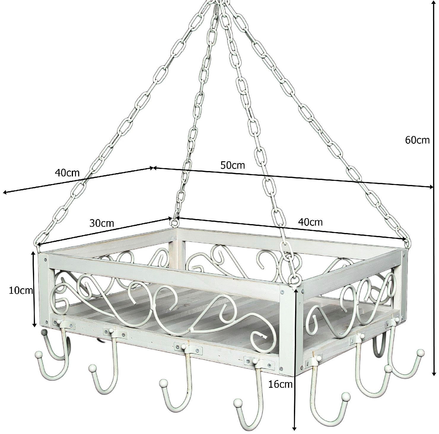 Hängekorb Holz/Eisen/Weiß«, (1 »Topfhänger | Haus Ambiente St.) aus BAUR Romance