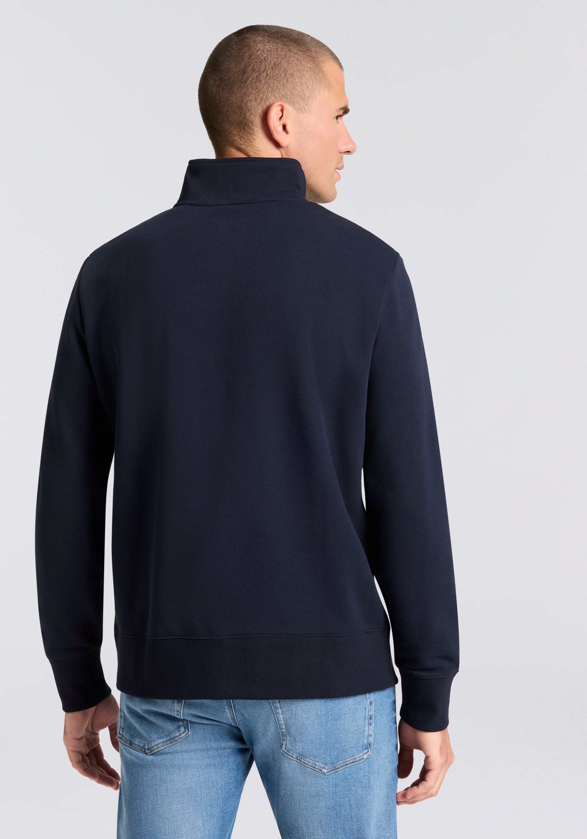Gant Sweatshirt, Stehkragen mit Reißverschluss günstig online kaufen