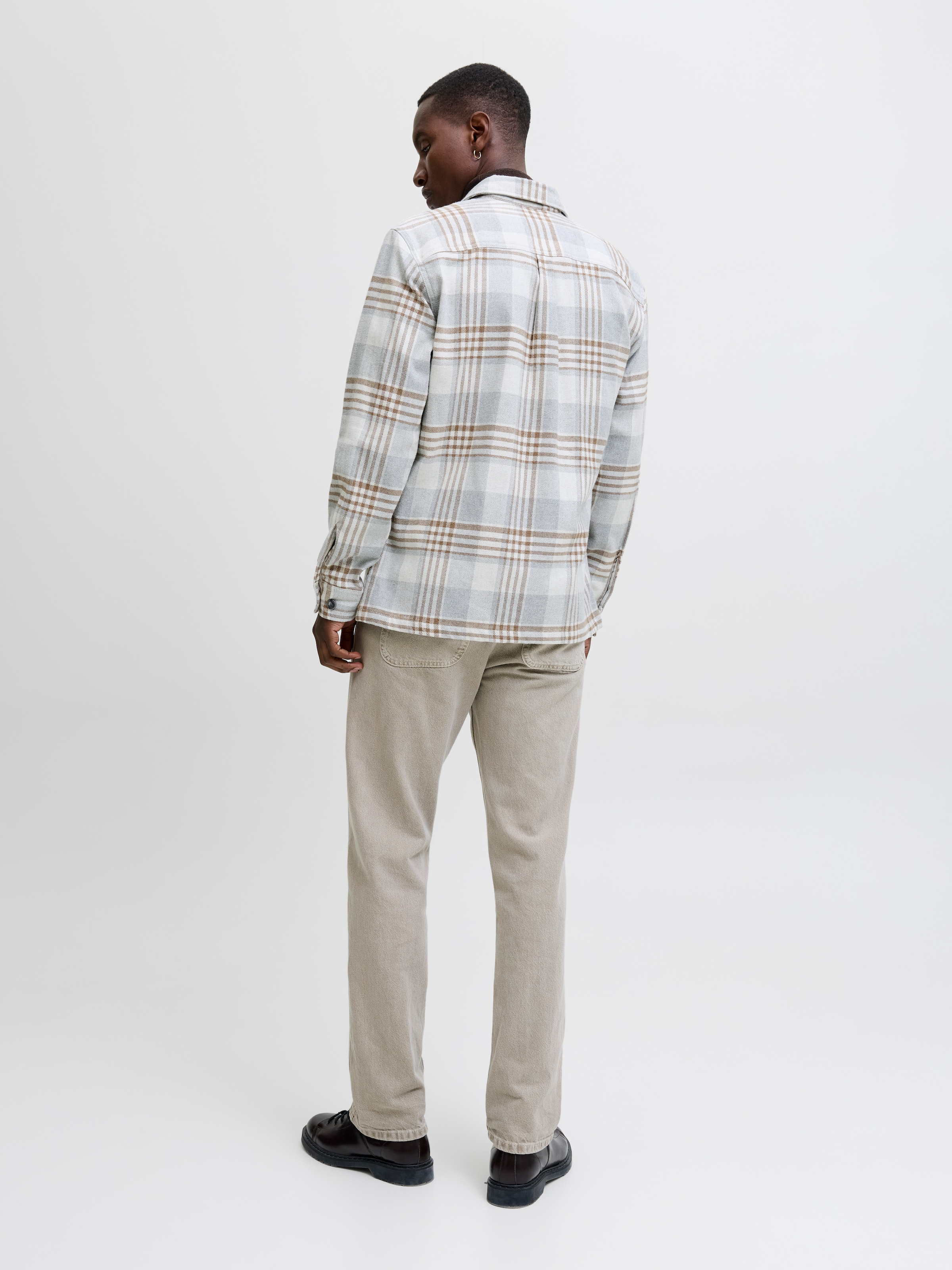 Jack & Jones Langarmhemd »JPRRAYLE MELANGE CHECK L/S OVERSHIRT SN«