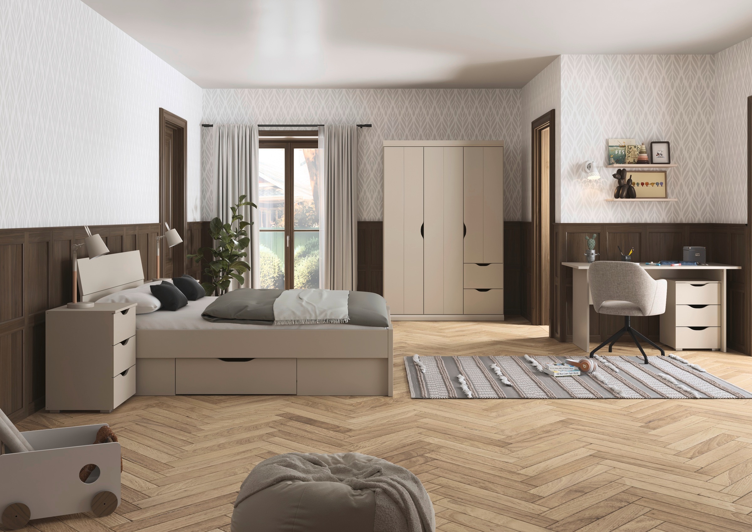 rauch Jugendzimmer-Set "Kinderzimmer Komplettzimmer Schlafzimmer-Set (4-tlg günstig online kaufen