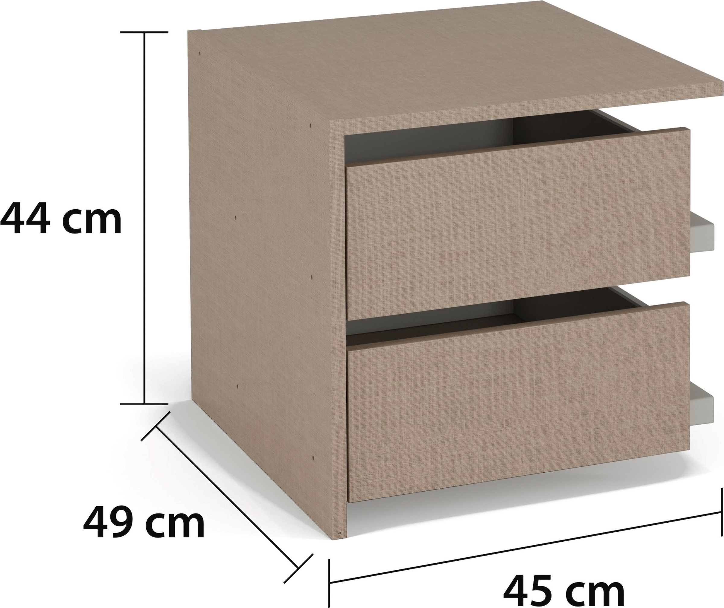 rauch Schubladeneinsatz "Zubehör für rauch-ONE Schränke Kleiderschrank Garderobe" mit 4 Schubladen, Breite 45 cm, Tiefe, 49 cm, MADE IN GERMANY