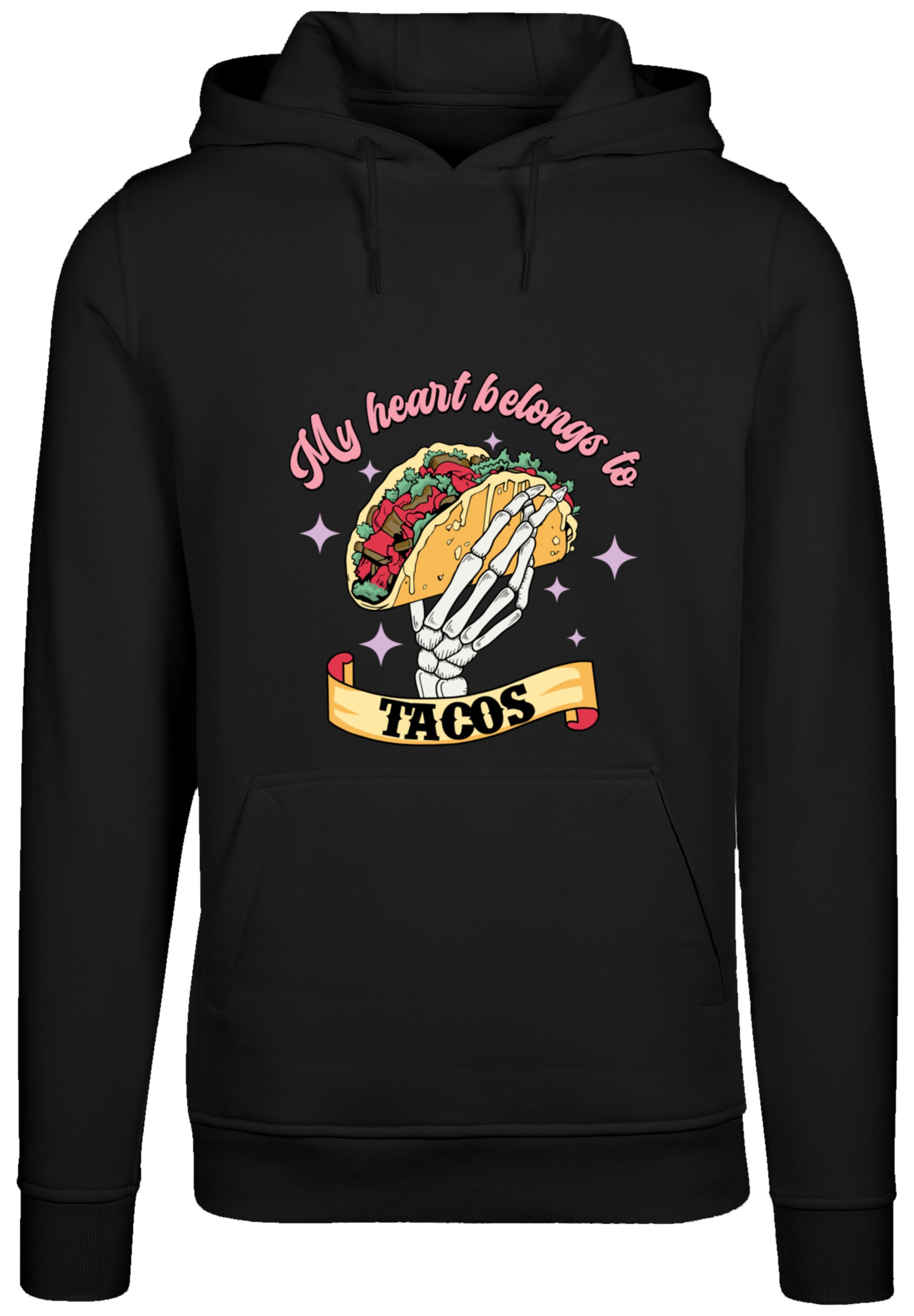 F4NT4STIC Kapuzenpullover »Anti Valentinstag My Herz belongs to tacos«, Premium Qualität