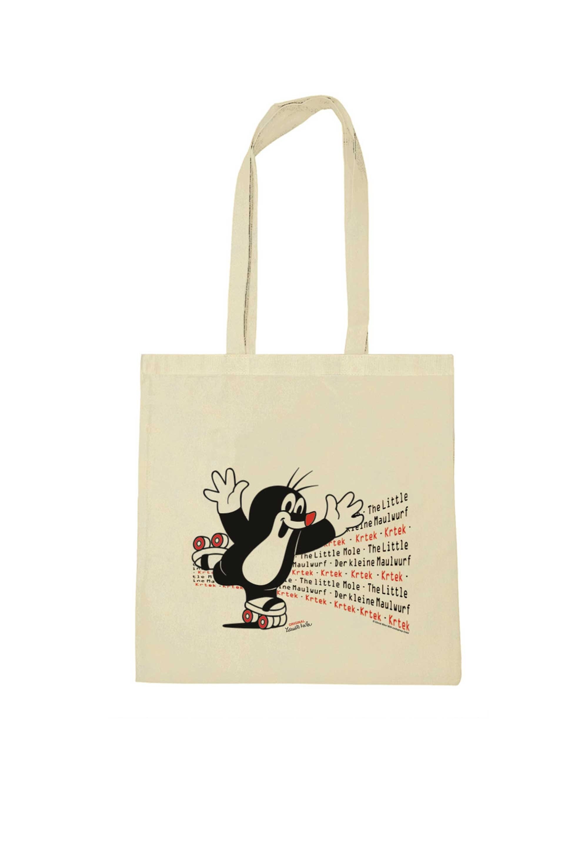 LOGOSHIRT Henkeltasche "Der kleine Maulwurf - Rollschuhe" mit coolem Motiv