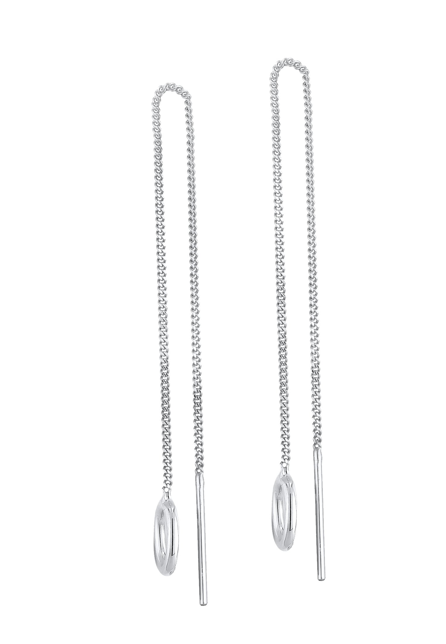 Elli Paar Ohrhänger »Durchzieher Basic Kreis Hänger 925 Silber«