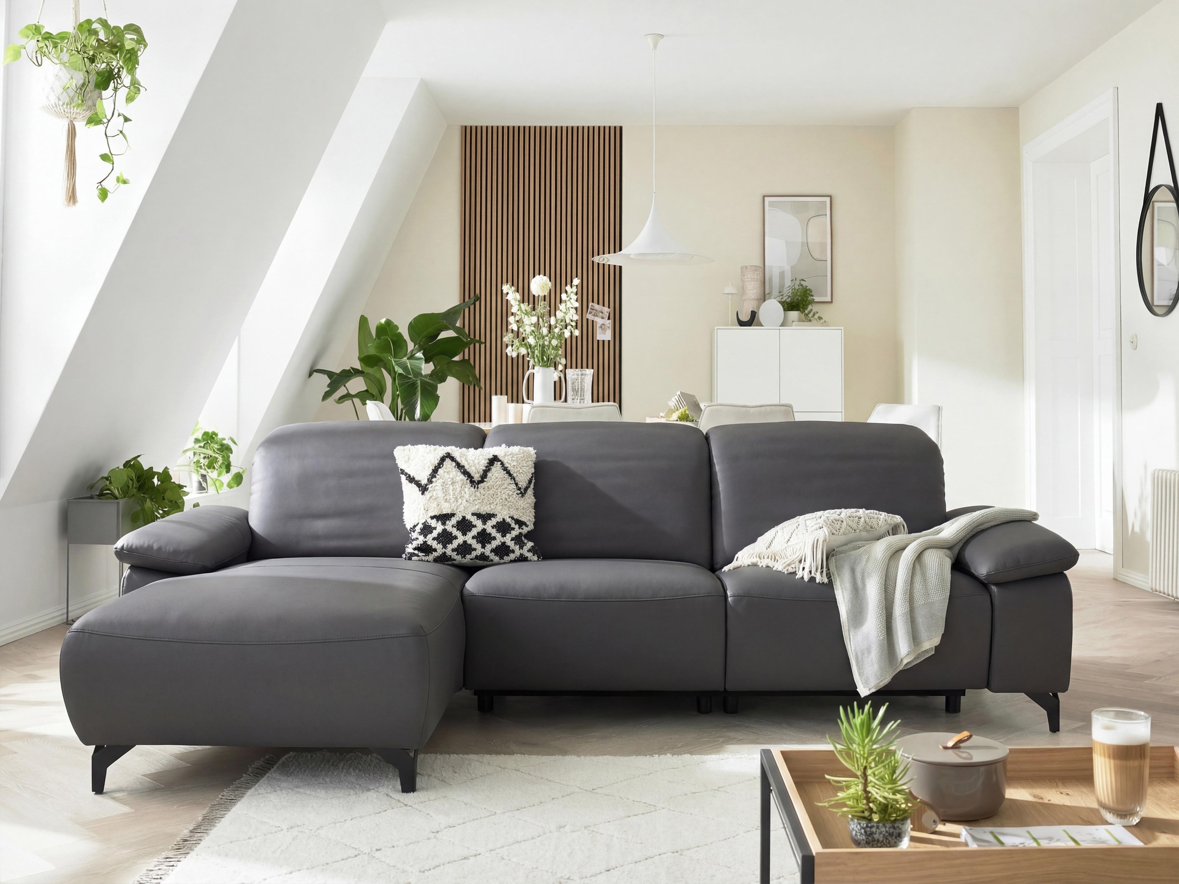 Musterring Ecksofa "MR370 mit/ohne Relaxfunktion, verschiedene Unterfederungen zur Auswahl" Farbe, Material, Sitzkomfort und Funktion wählbar, Maße 280 x 180 cm