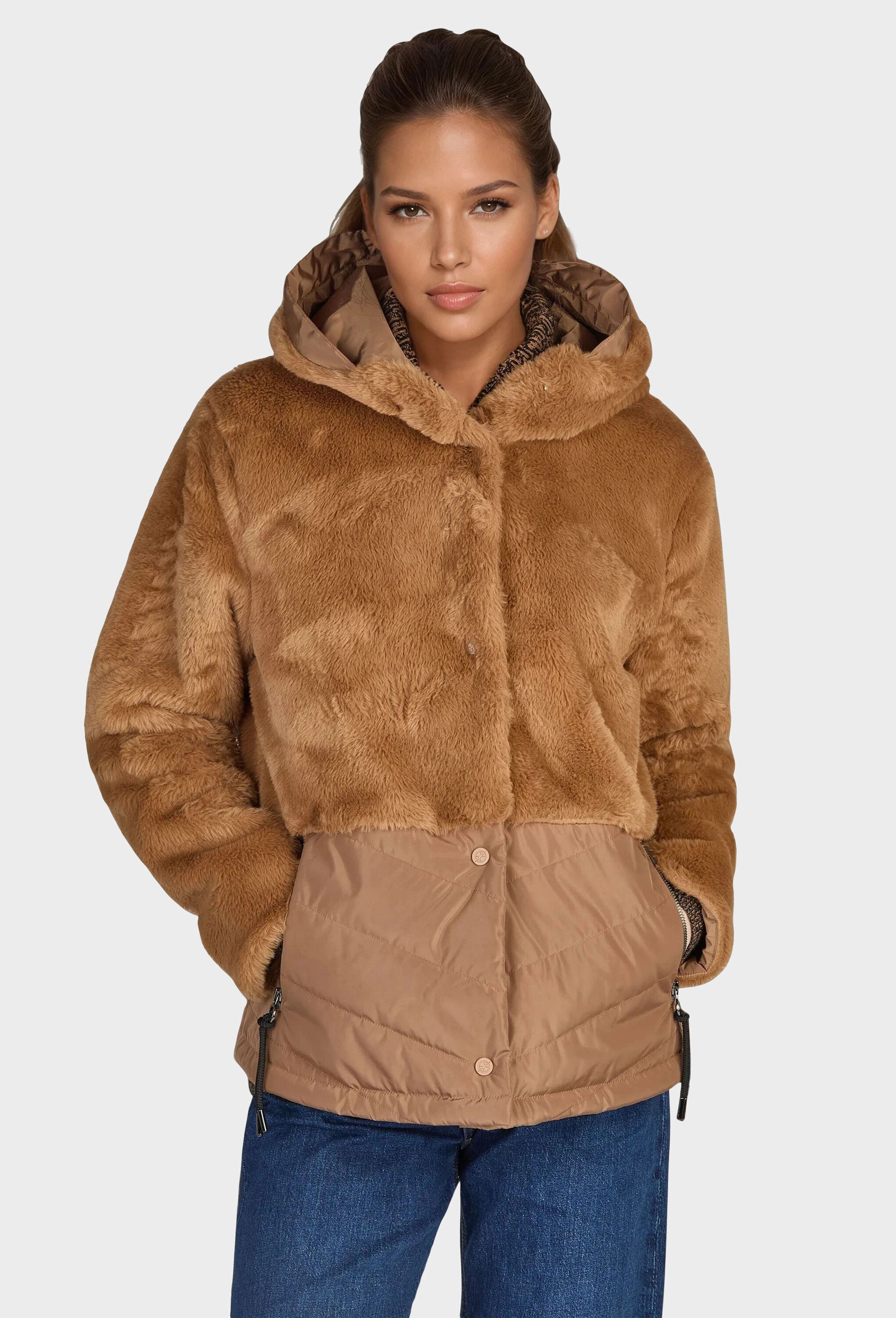 NAVIGAZIONE Sweatjacke »NAVIGAZIONE Jacke« Materialmix