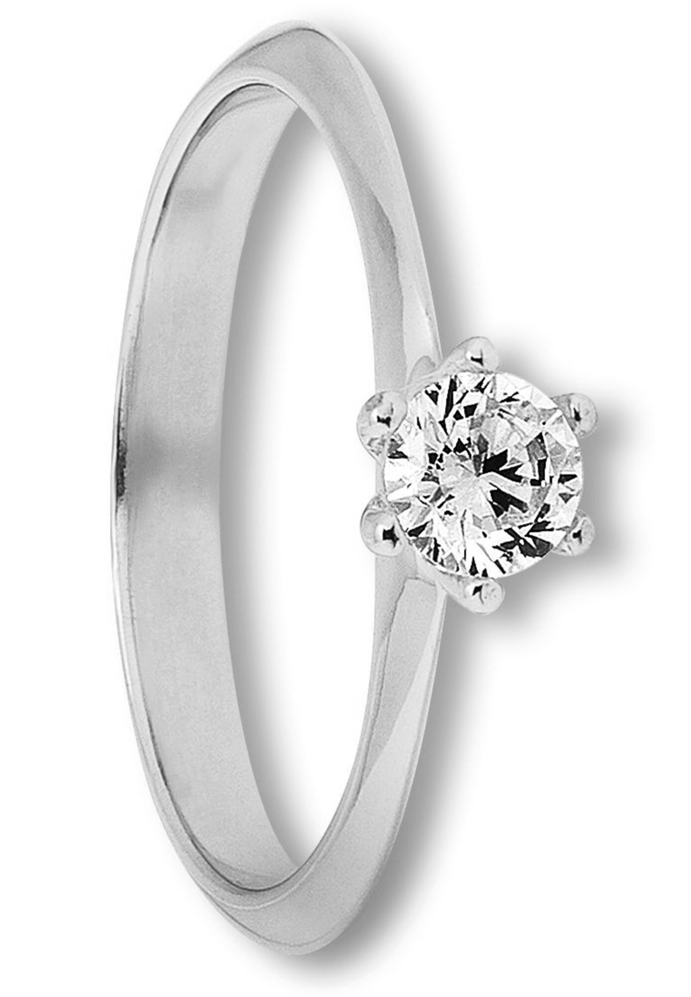 Goldring ONE ELEMENT "Zirkonia Ring aus 333 Weißgold" Gr. 54, silber, Fingerringe, Damen, 54,mit Zirkonia, Gold Weißgold 333, Gold, Weißgold 333, Goldring, Zartes Emblem – unaufdringlich und dennoch ausdrucksstark