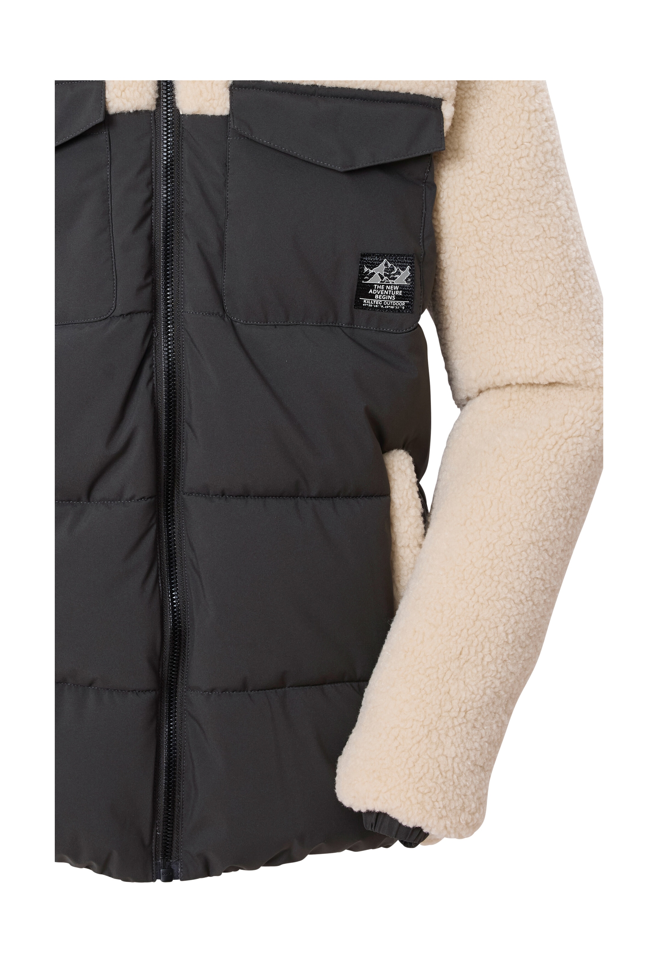 Killtec Funktionsjacke »KOW 183 BYS QLTD JCKT« Kuschelig warme Hybridjacke mit Sherpa Fleece und Kinnschutz