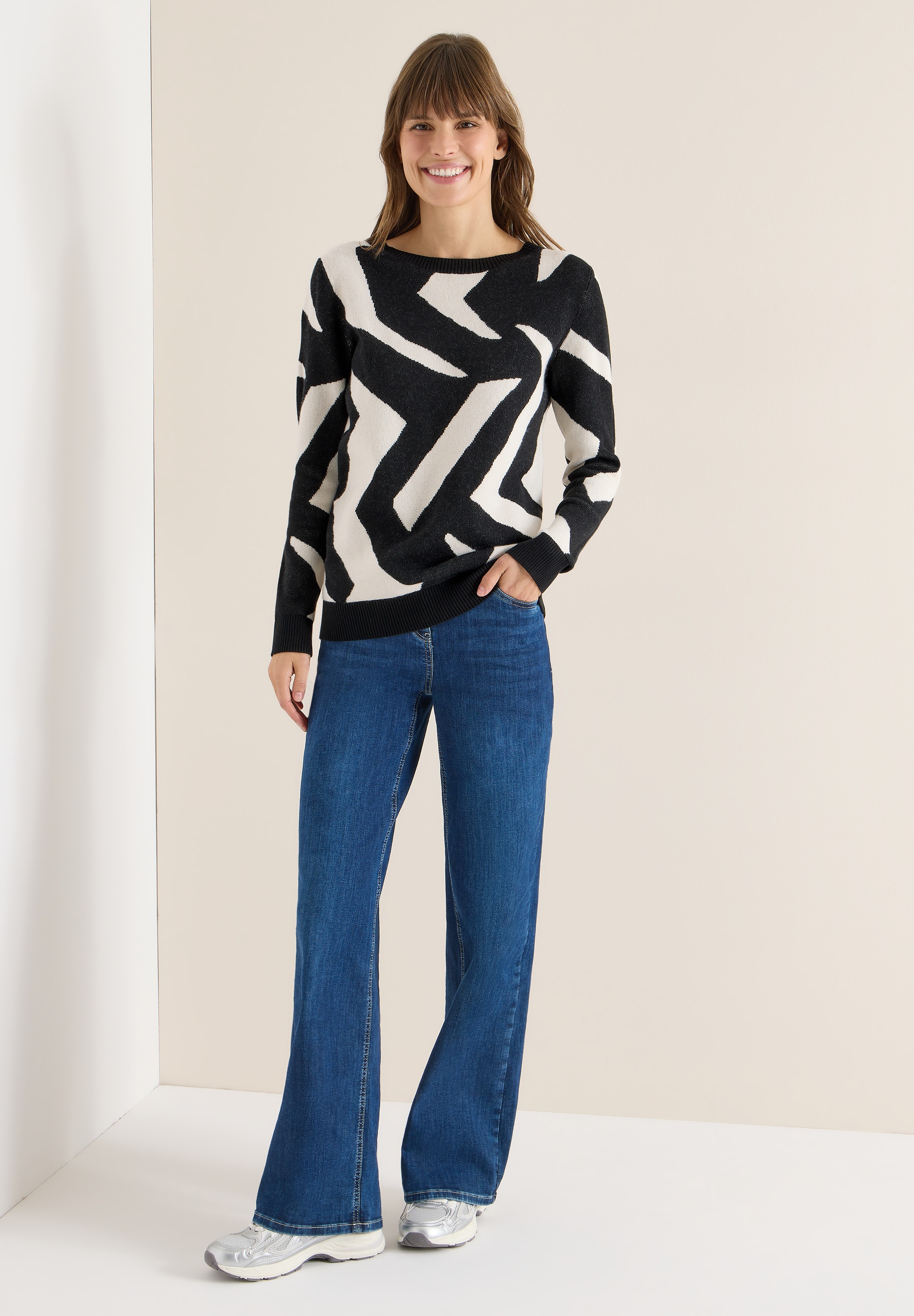 Cecil Strickpullover mit grafischem Muster