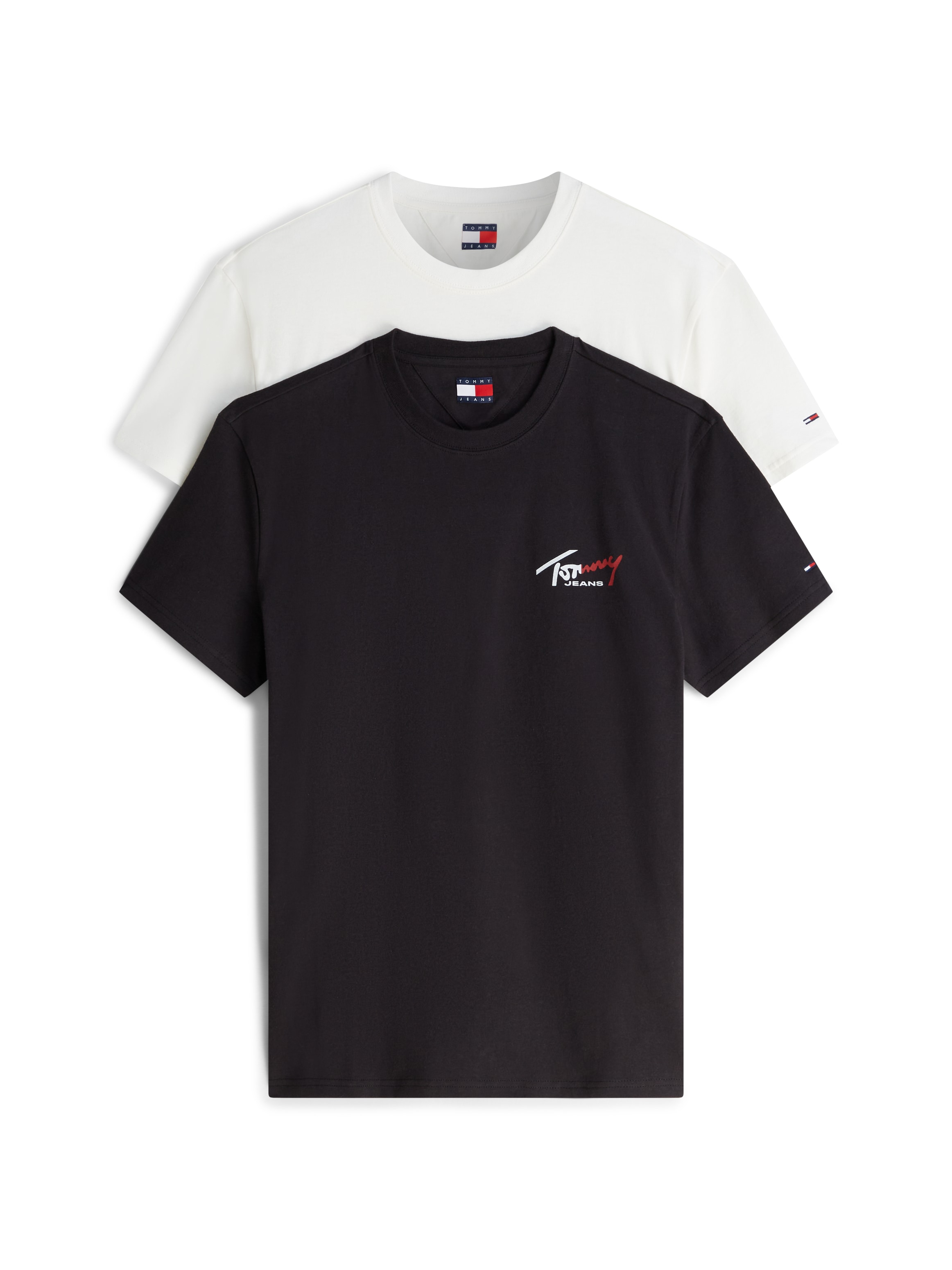 Tommy Jeans T-Shirt "TJM REGULAR SIGNATURE 2PACK" Packung, 2 großer Rückenprint