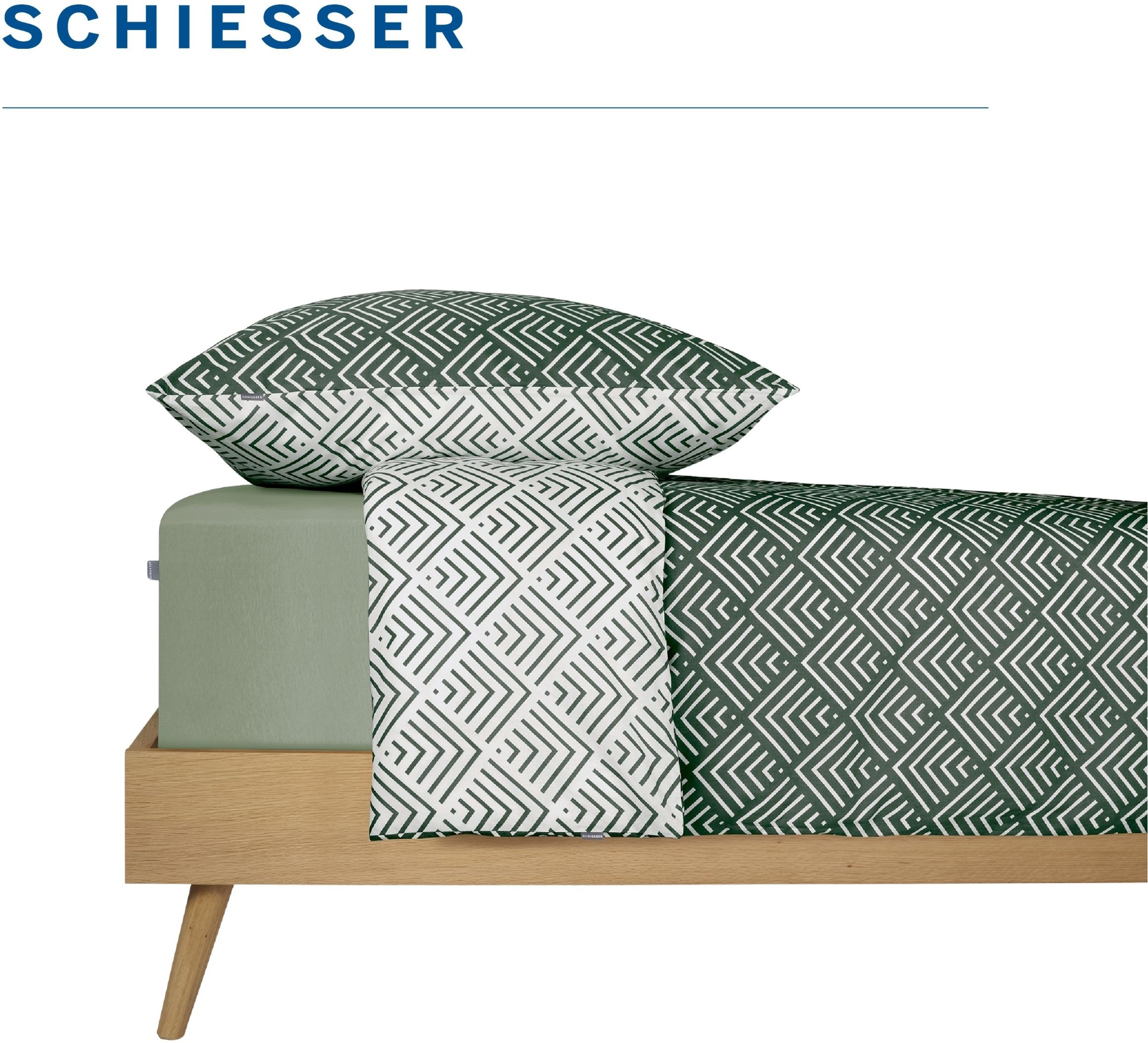 Schiesser Bettwäsche »Mabel aus weicher Baumwolle mit abstraktem Muster« 2 Stk. OEKO-TEX® MADE IN GREEN