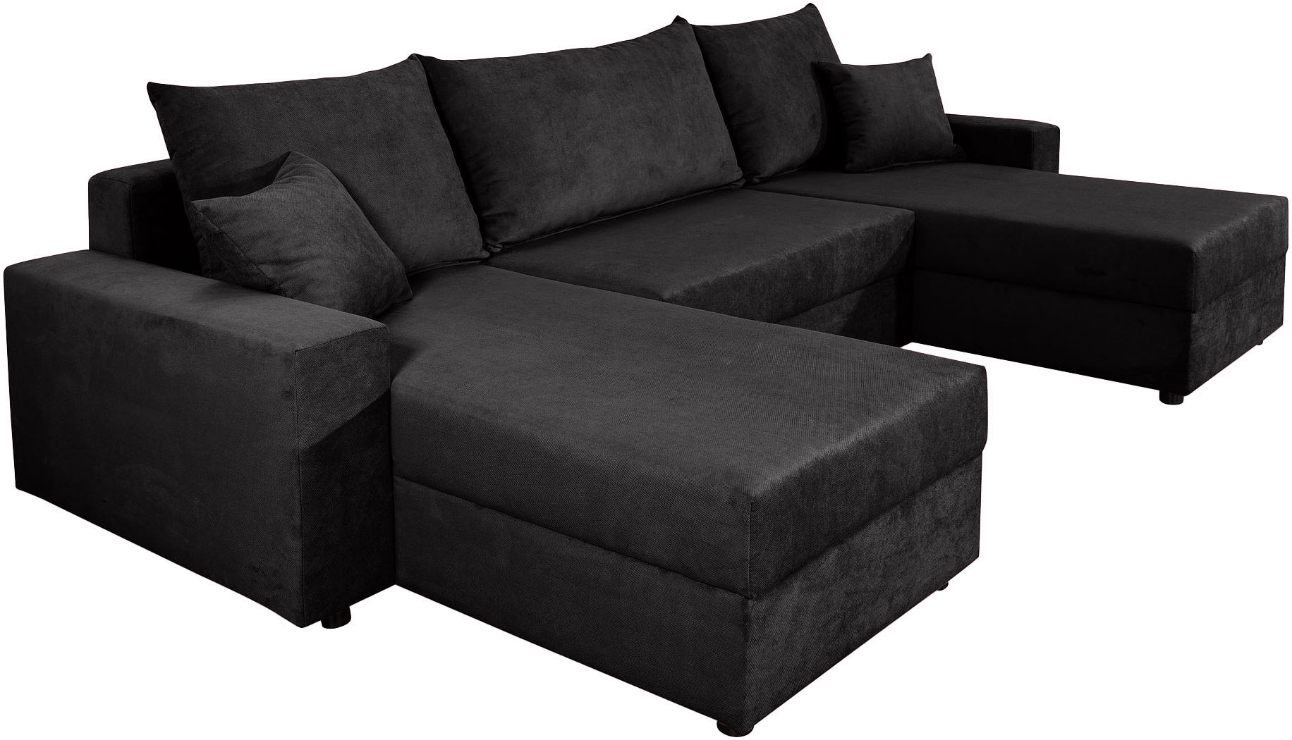 COLLECTION AB Wohnlandschaft »Pico U-Form, Breite 252, mit Armlehne Schlaffunktion, Bettkasten«, Wohnlandschaft,2 X Ottomane,Polyätherschaum Polsterung