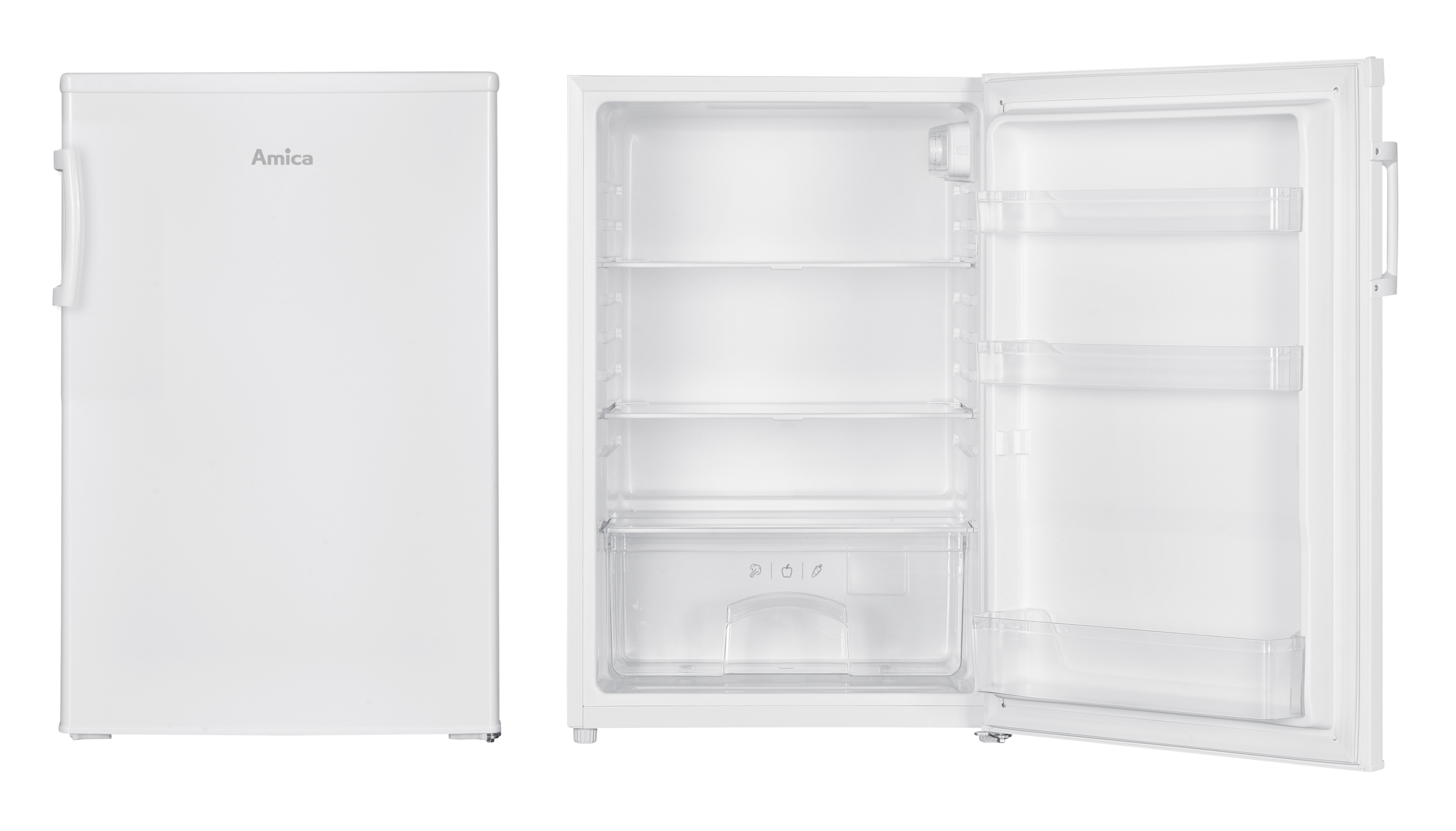 Amica Vollraumkühlschrank »VKS 351 180 W« 85 cm hoch 55 cm breit Leise, komfortabel und flexibel – macht den Alltag leichter