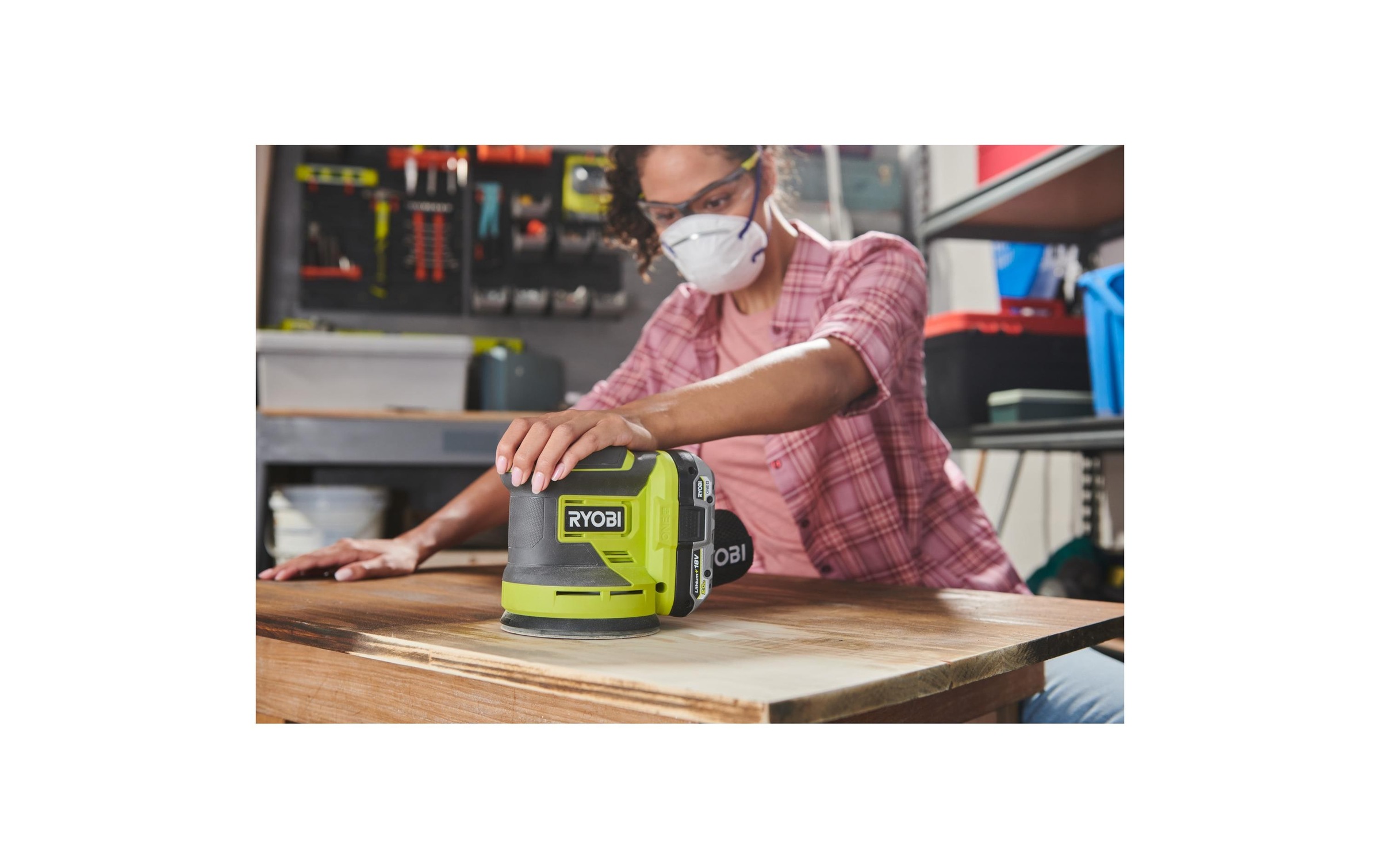RYOBI Akku-Exzenterschleifer »RYOBI RROS18-0, 18 V, Solo«