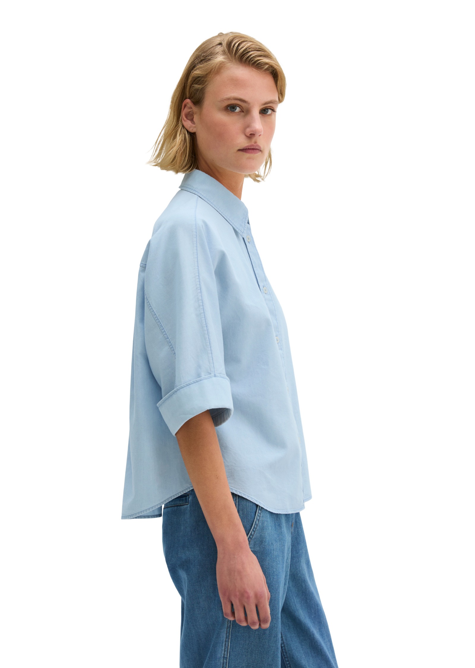 Marc O'Polo Kurzarmbluse »mit Tencel™ Lyocell«