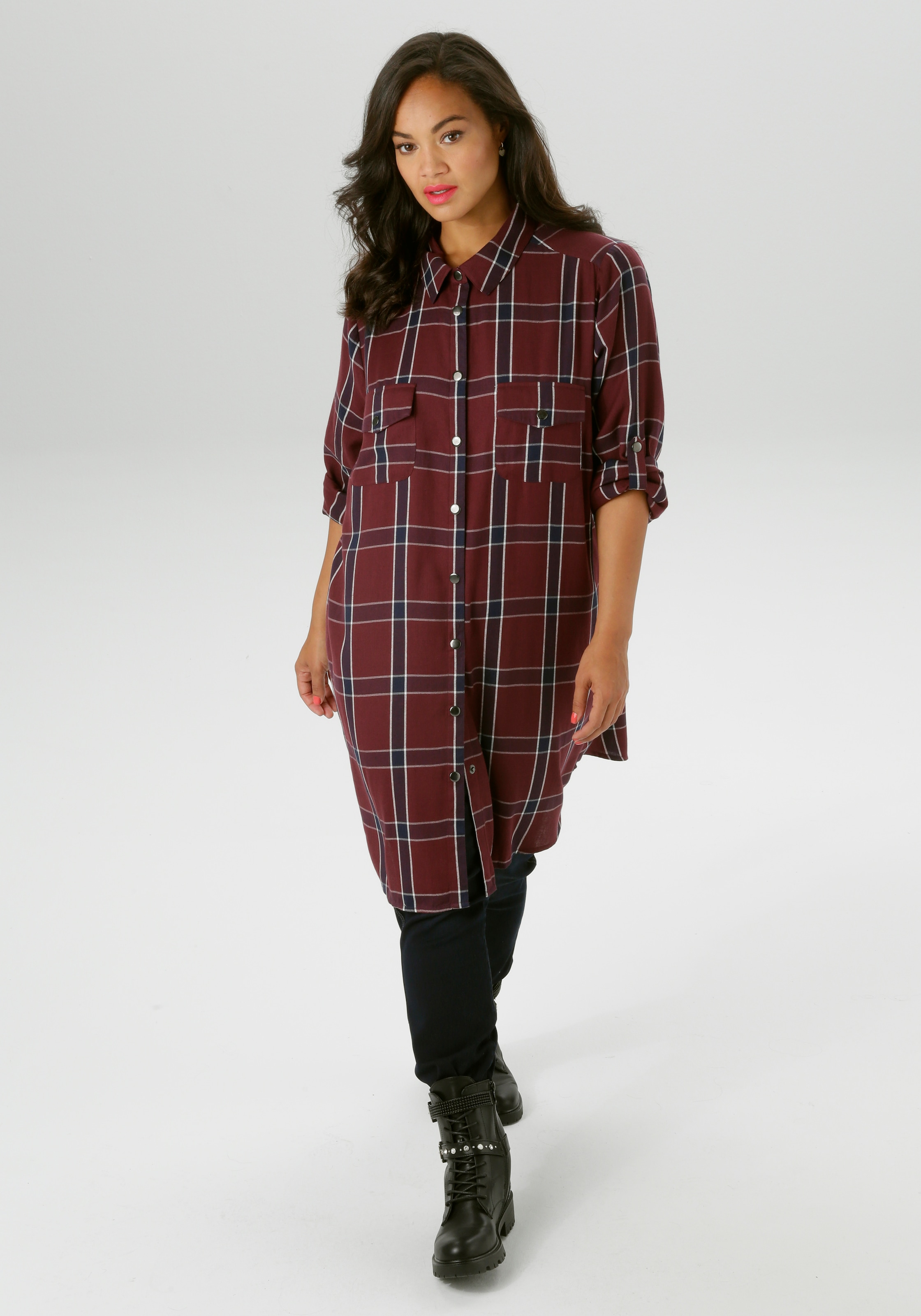 Aniston PLUS Karobluse, in trendigen Karodessin - NEUE KOLLEKTION